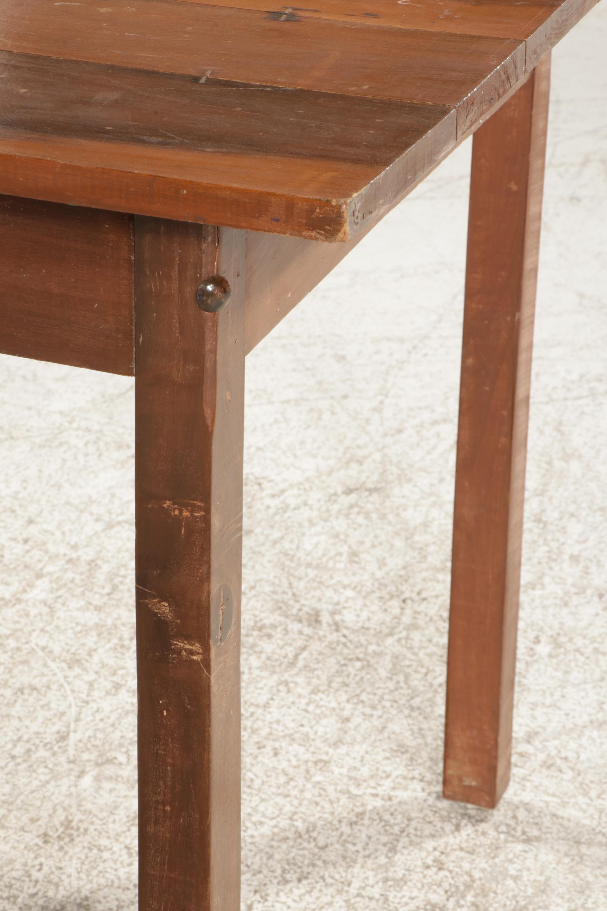 Rustic Walnut Dining Table, Mid-20th Century