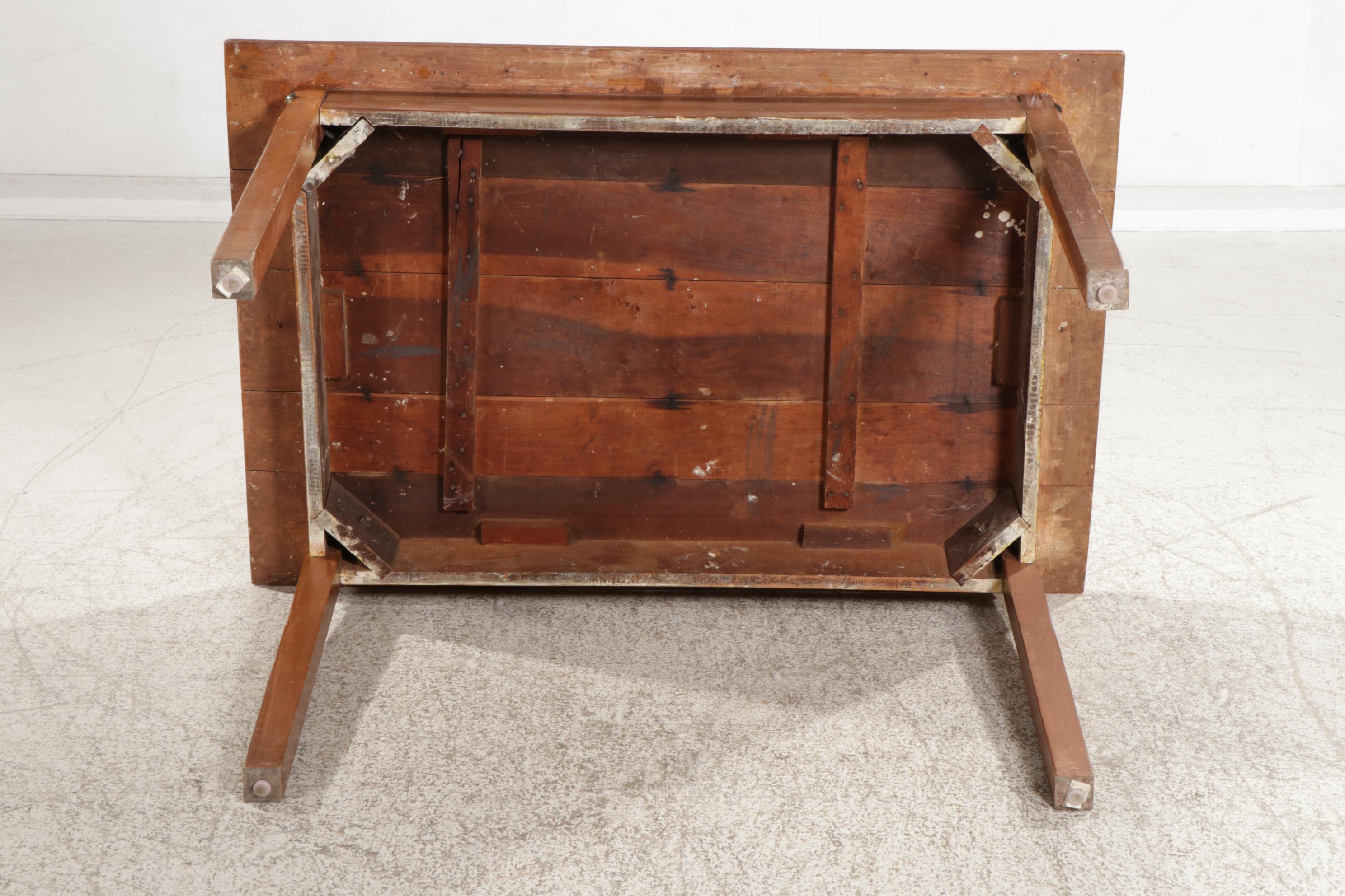 Rustic Walnut Dining Table, Mid-20th Century