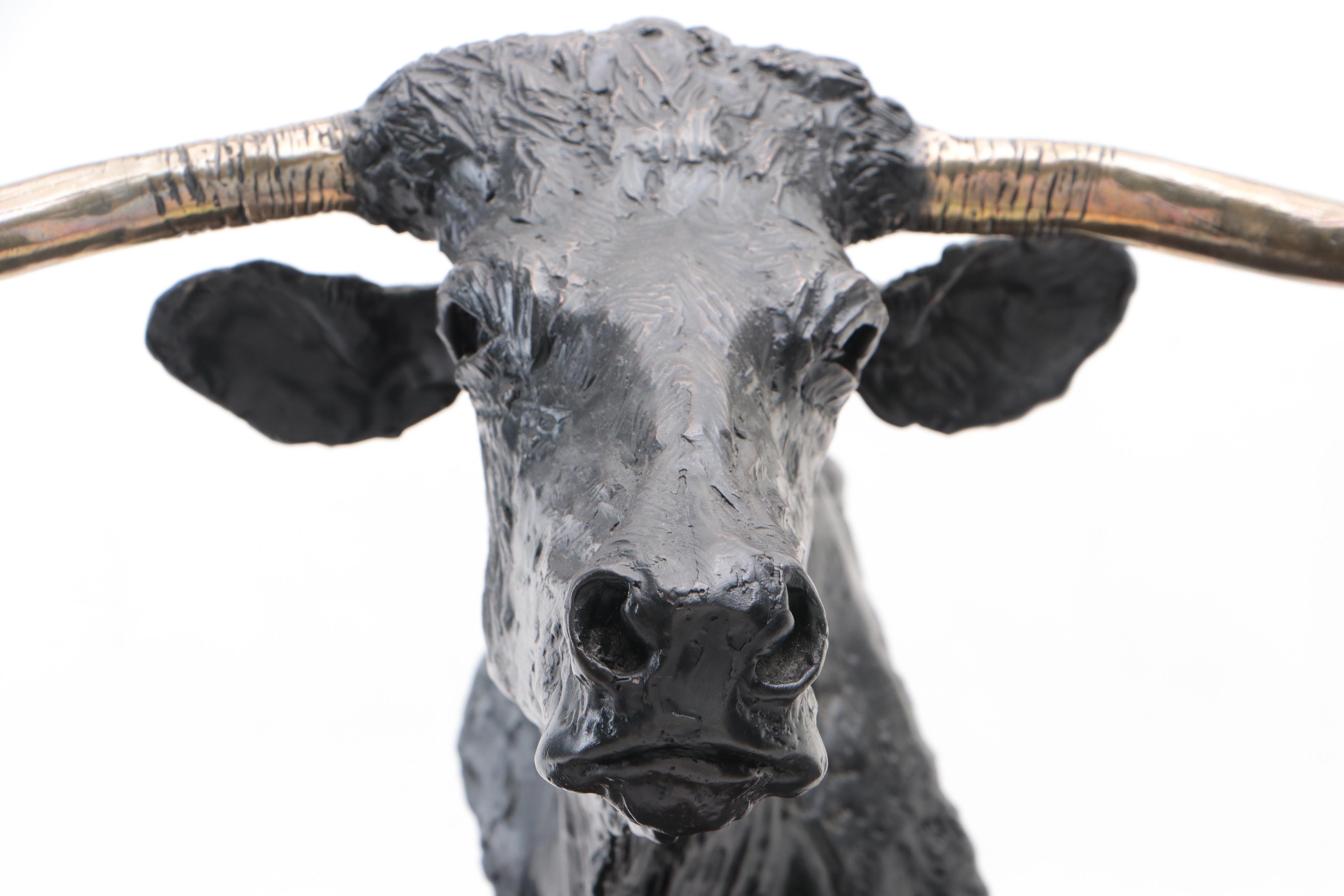 Bob Parks Bronze Sculpture "Longhorns"