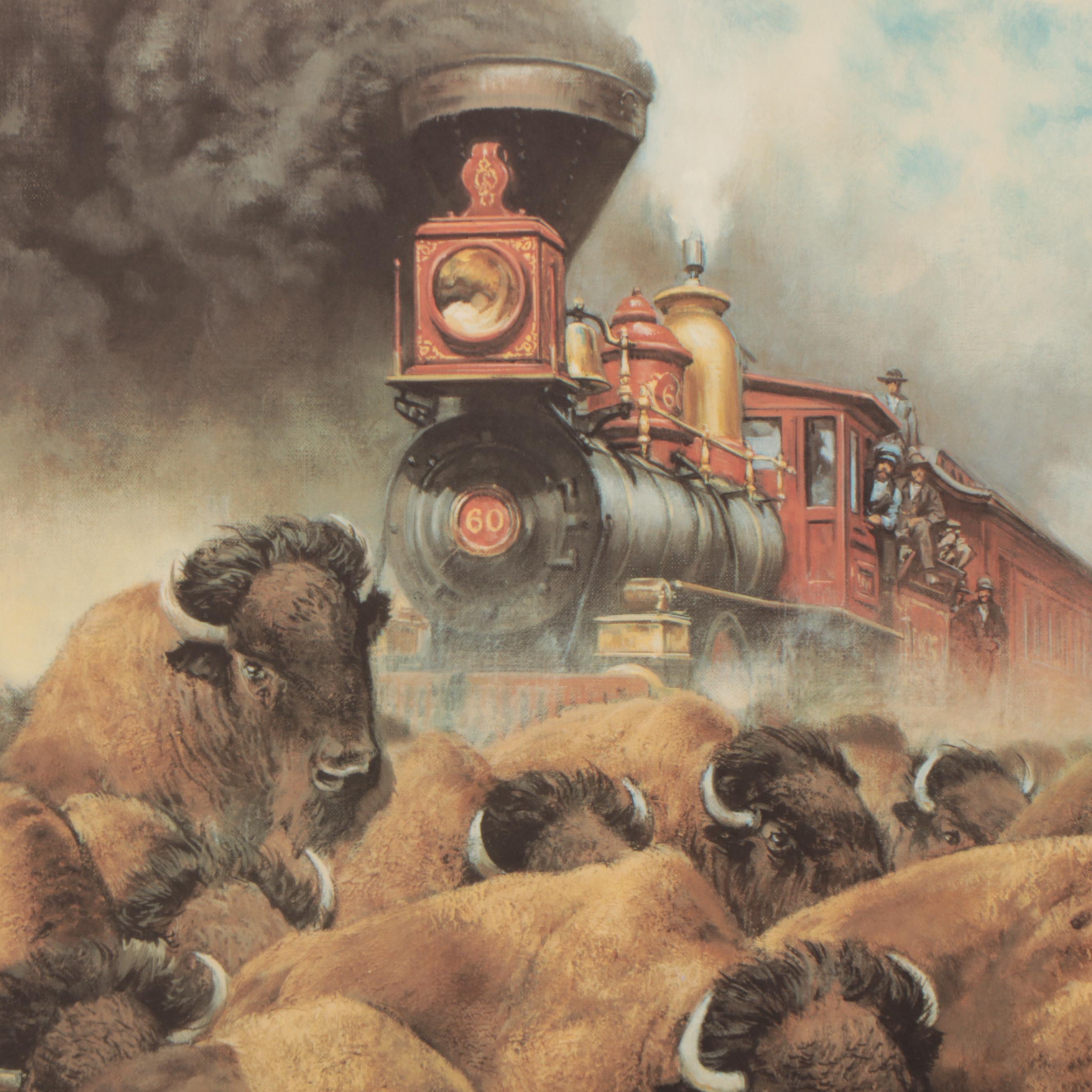 Frank McCarthy Offset Lithograph "The Coming of the Iron Horse"
