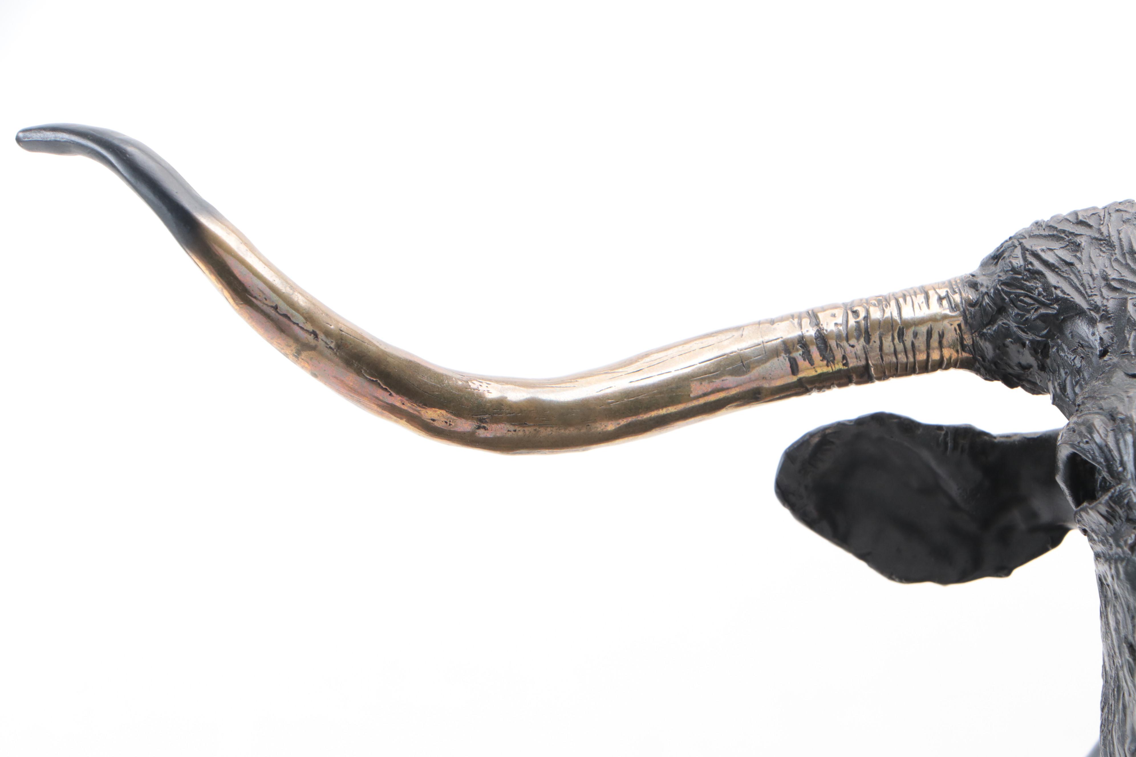 Bob Parks Bronze Sculpture "Longhorns"