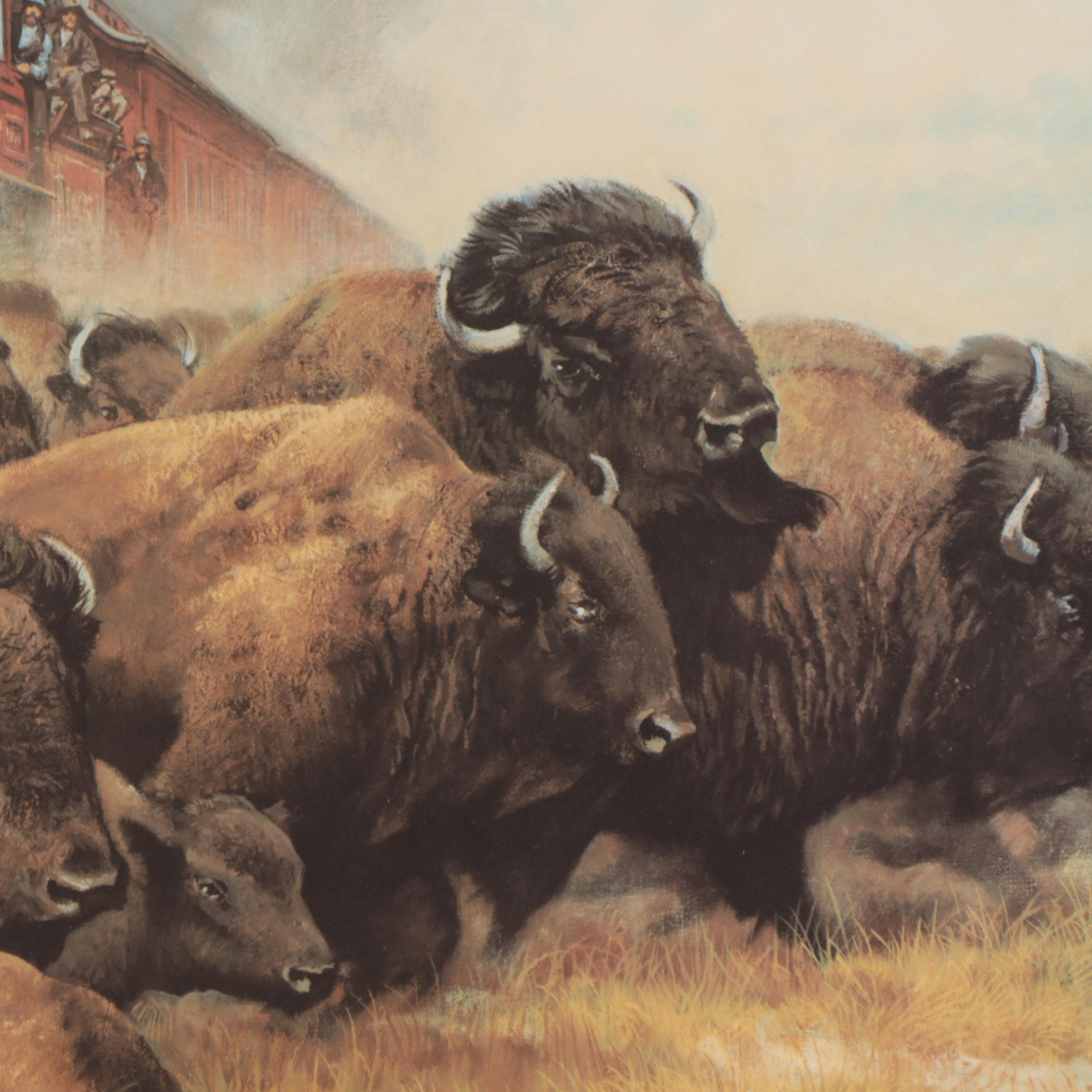 Frank McCarthy Offset Lithograph "The Coming of the Iron Horse"