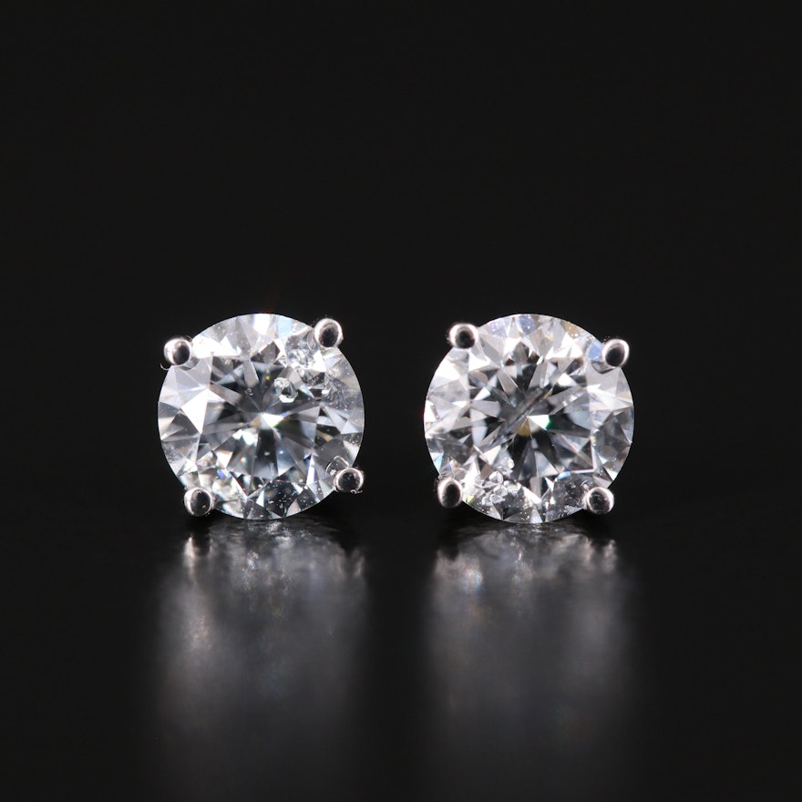 14K 0.96 CTW Lab Grown Diamond Stud Earrings