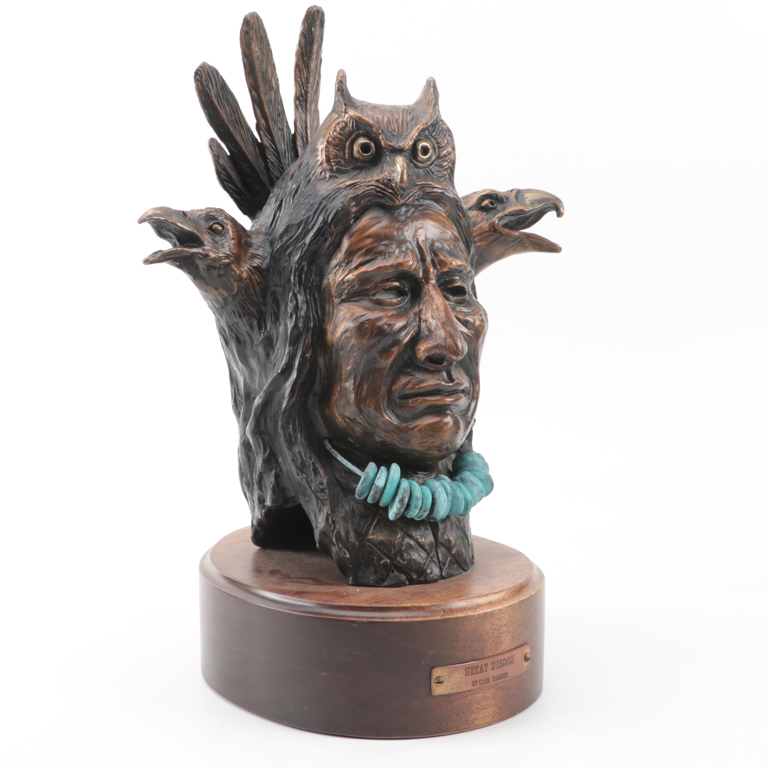 Carl Wagner Bronze Sculpture "Strong Wisdom," 1999