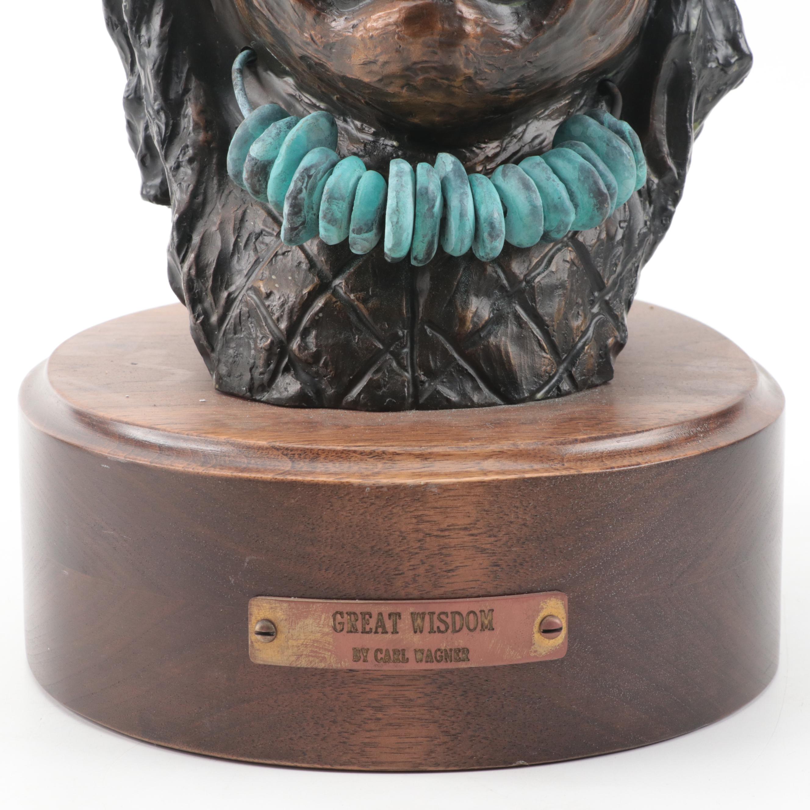 Carl Wagner Bronze Sculpture "Strong Wisdom," 1999