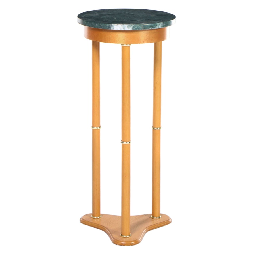 Empire Style Side Table with Green Marble Top