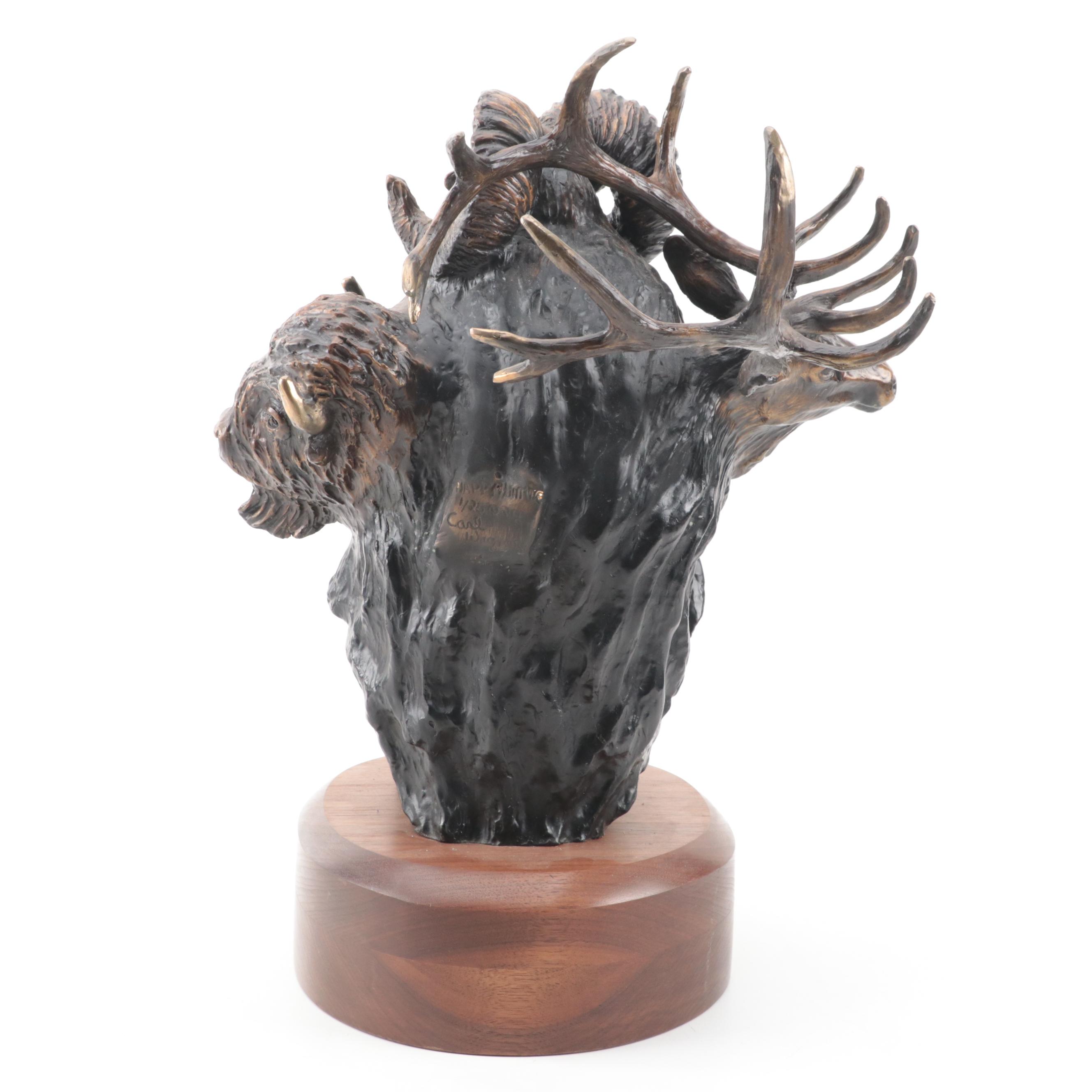 Carl Wagner Bronze Sculpture "Happy Hunting," 2000