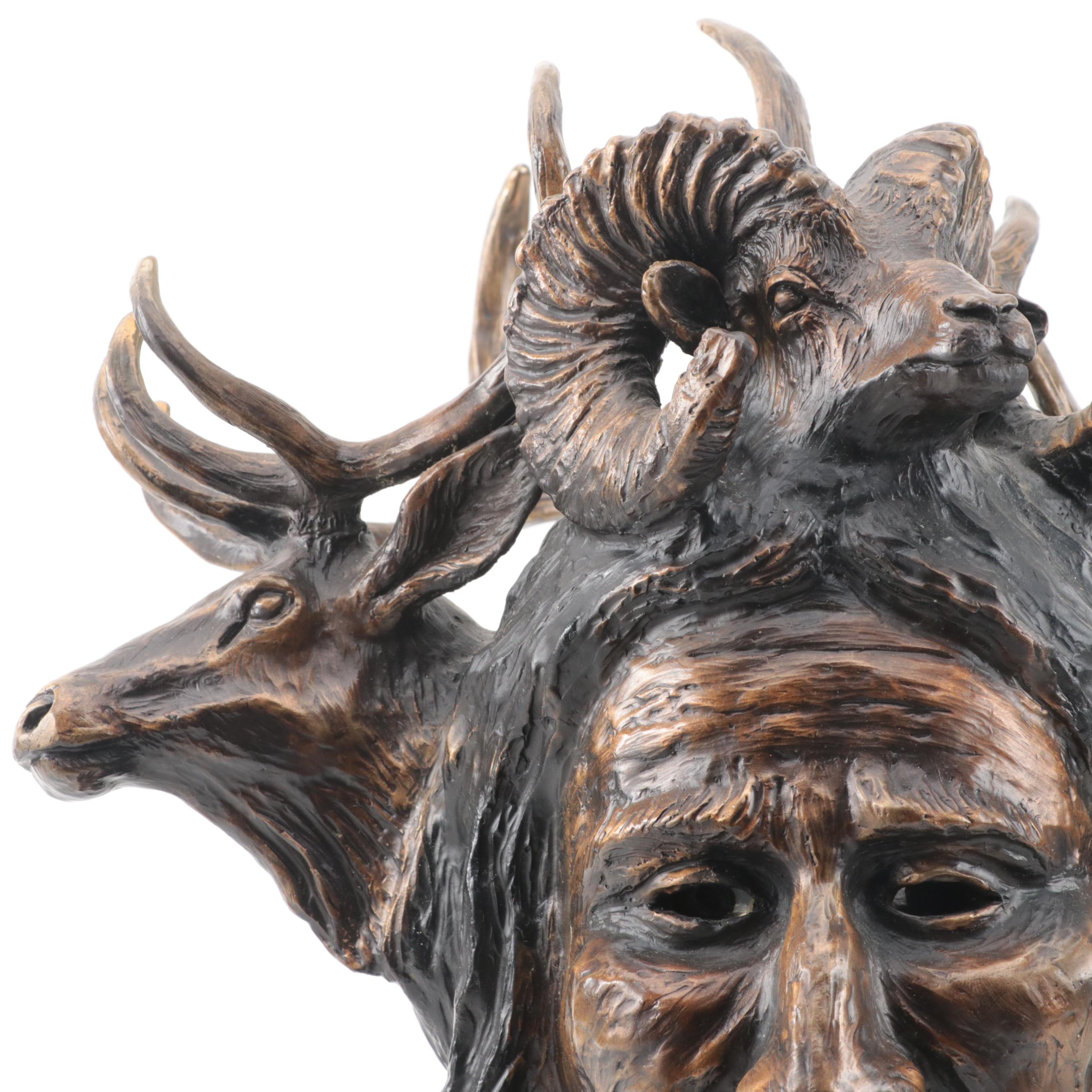 Carl Wagner Bronze Sculpture "Happy Hunting," 2000