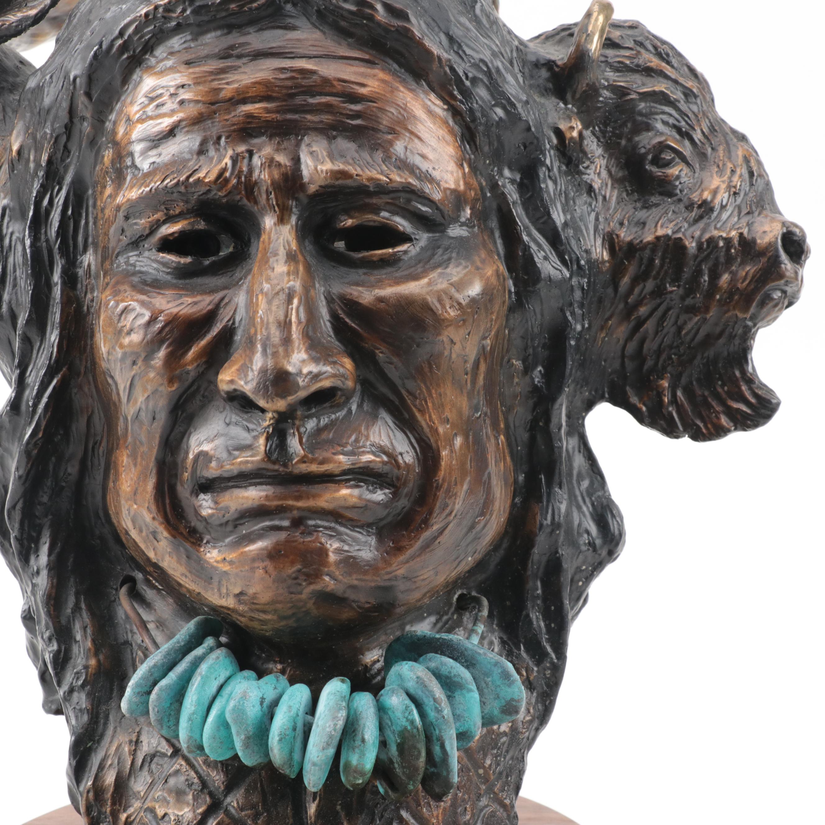 Carl Wagner Bronze Sculpture "Happy Hunting," 2000