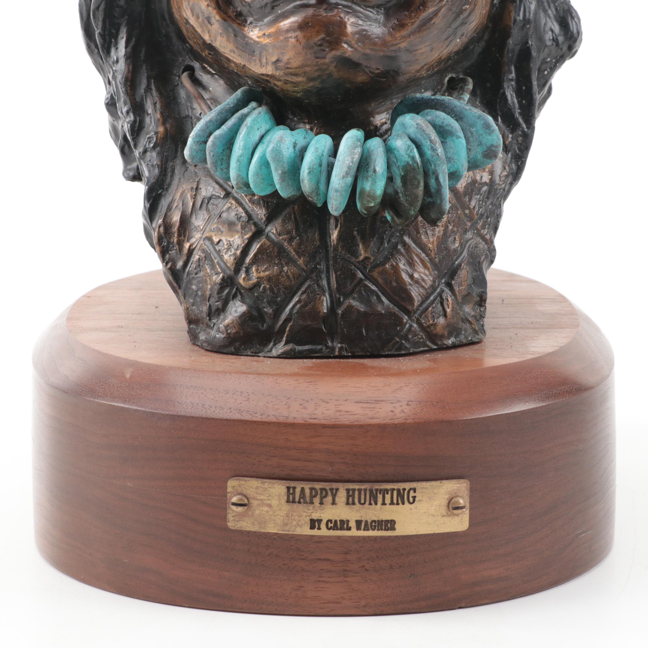 Carl Wagner Bronze Sculpture "Happy Hunting," 2000