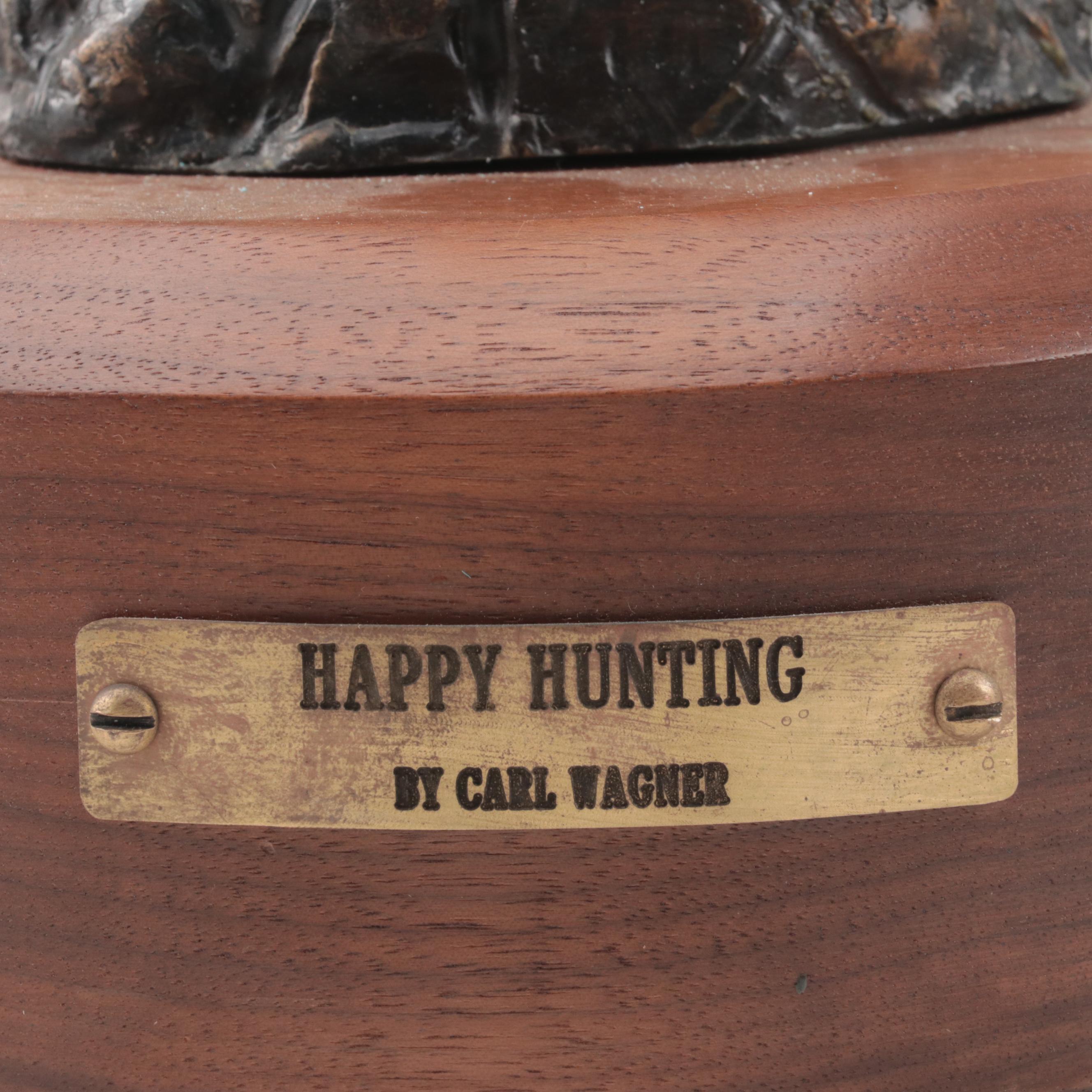 Carl Wagner Bronze Sculpture "Happy Hunting," 2000