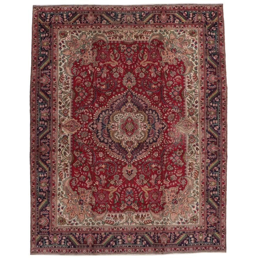 9'11 x 12'11 Hand-Knotted Persian Tabriz Room Size Rug
