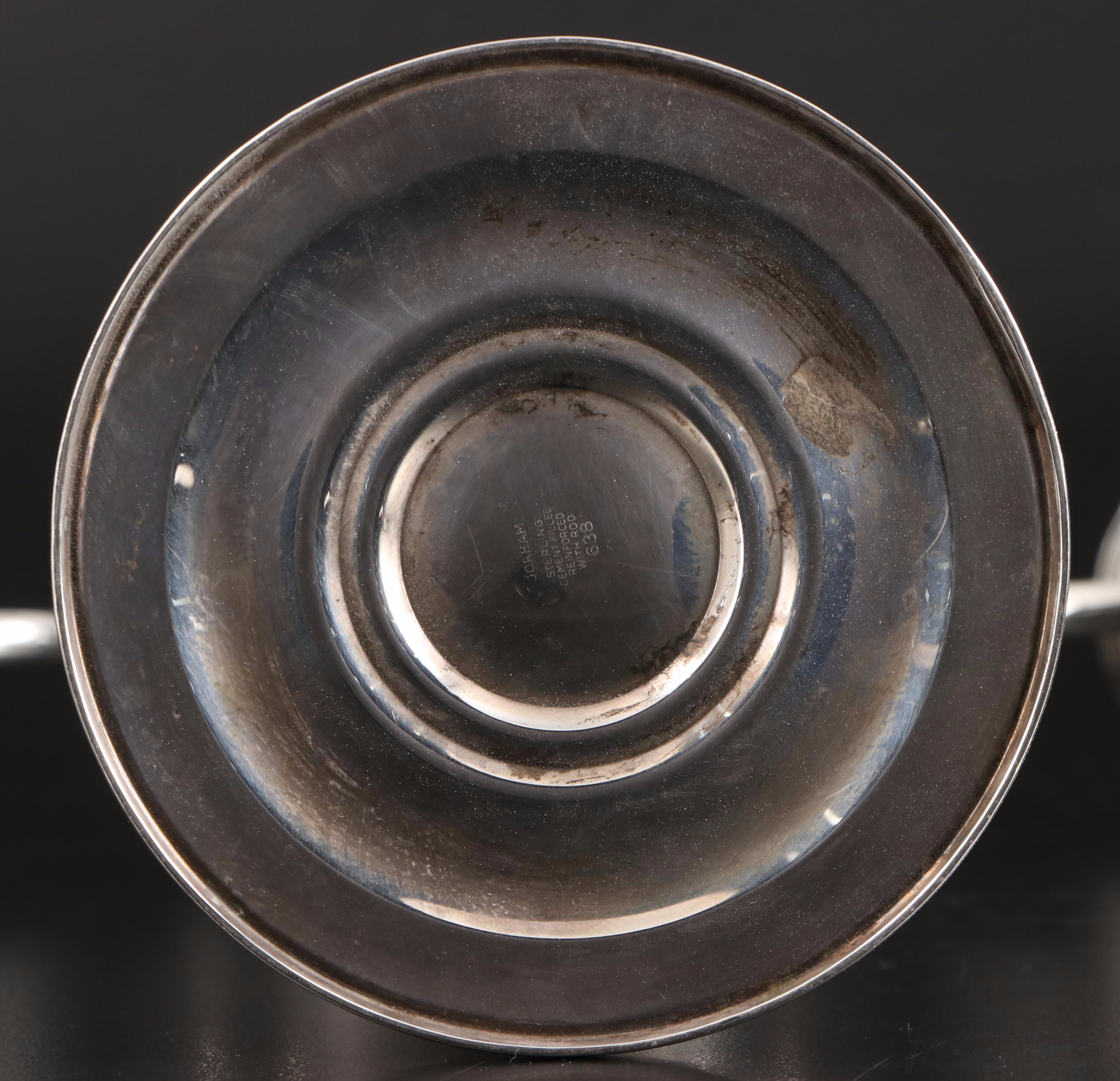 Gorham "Puritan" Weighted Sterling Silver Candelabra