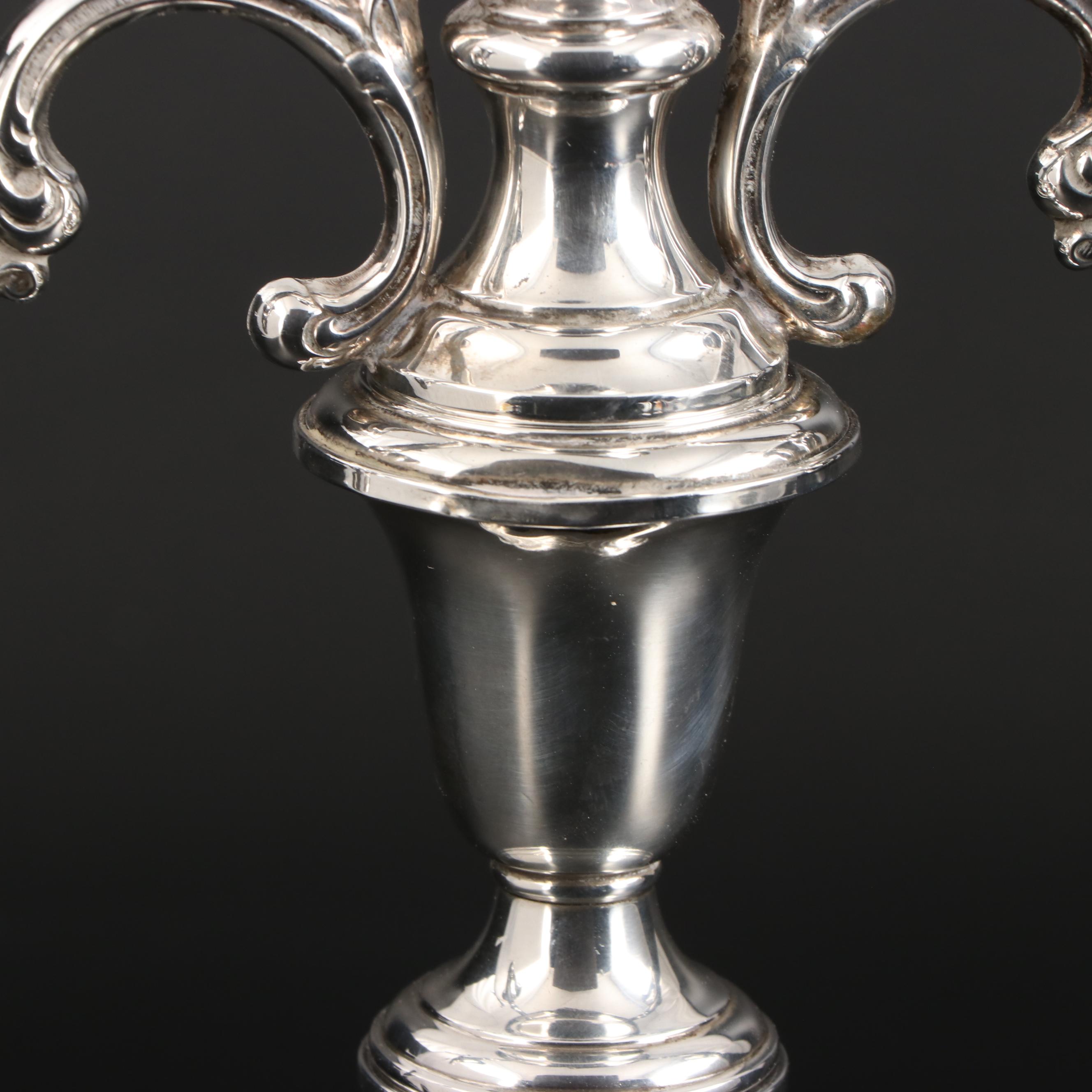 Gorham "Puritan" Weighted Sterling Silver Candelabra