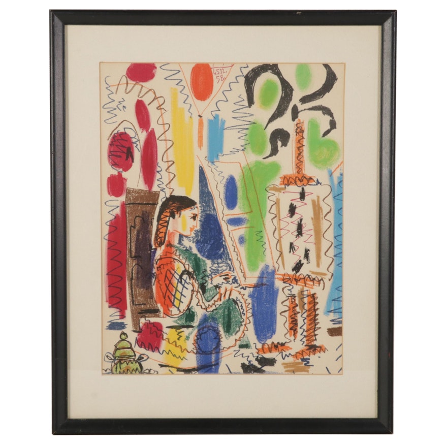 Pablo Picasso Color Lithograph "L'Atelier de Cannes"