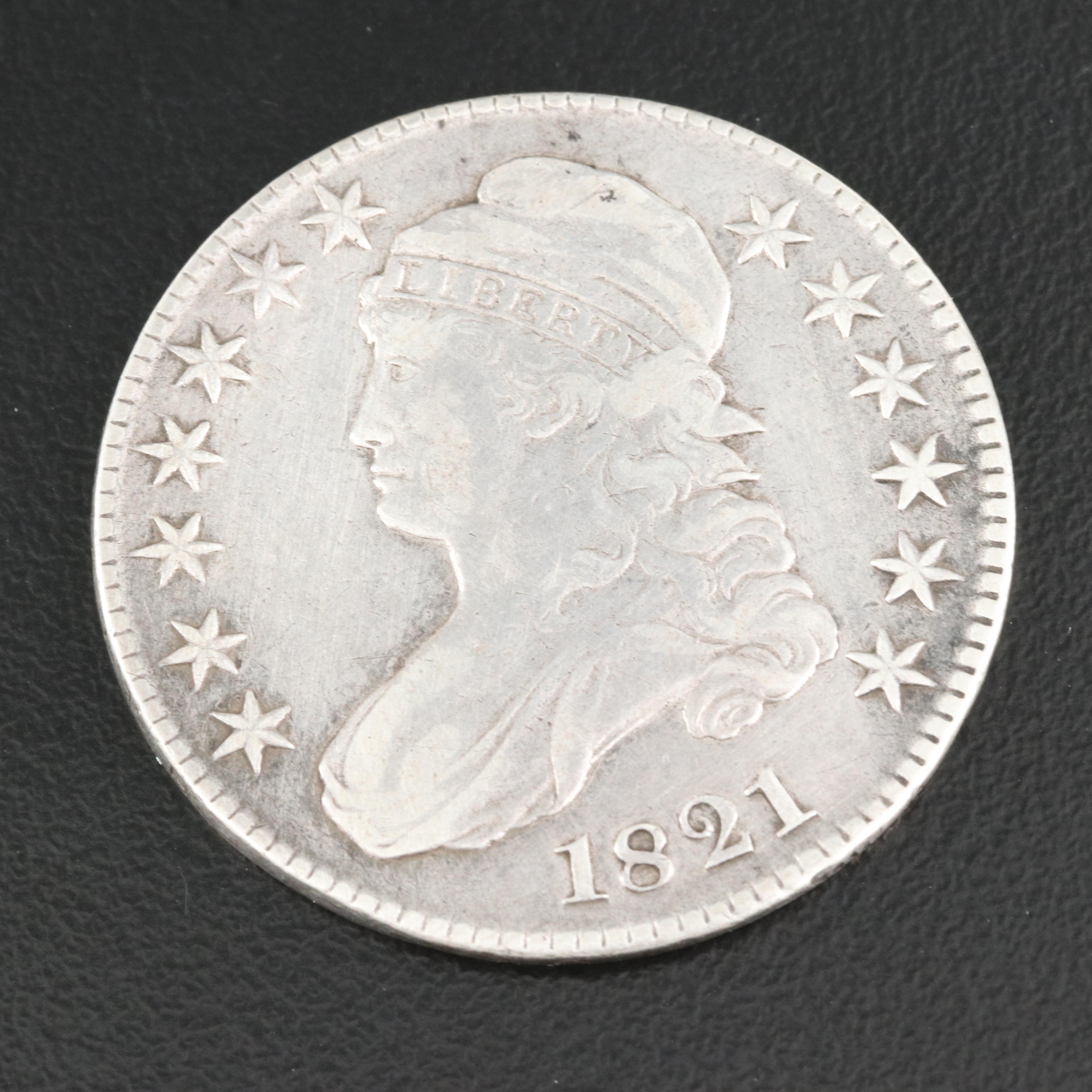 1821 Capped Bust Silver Half Dollar