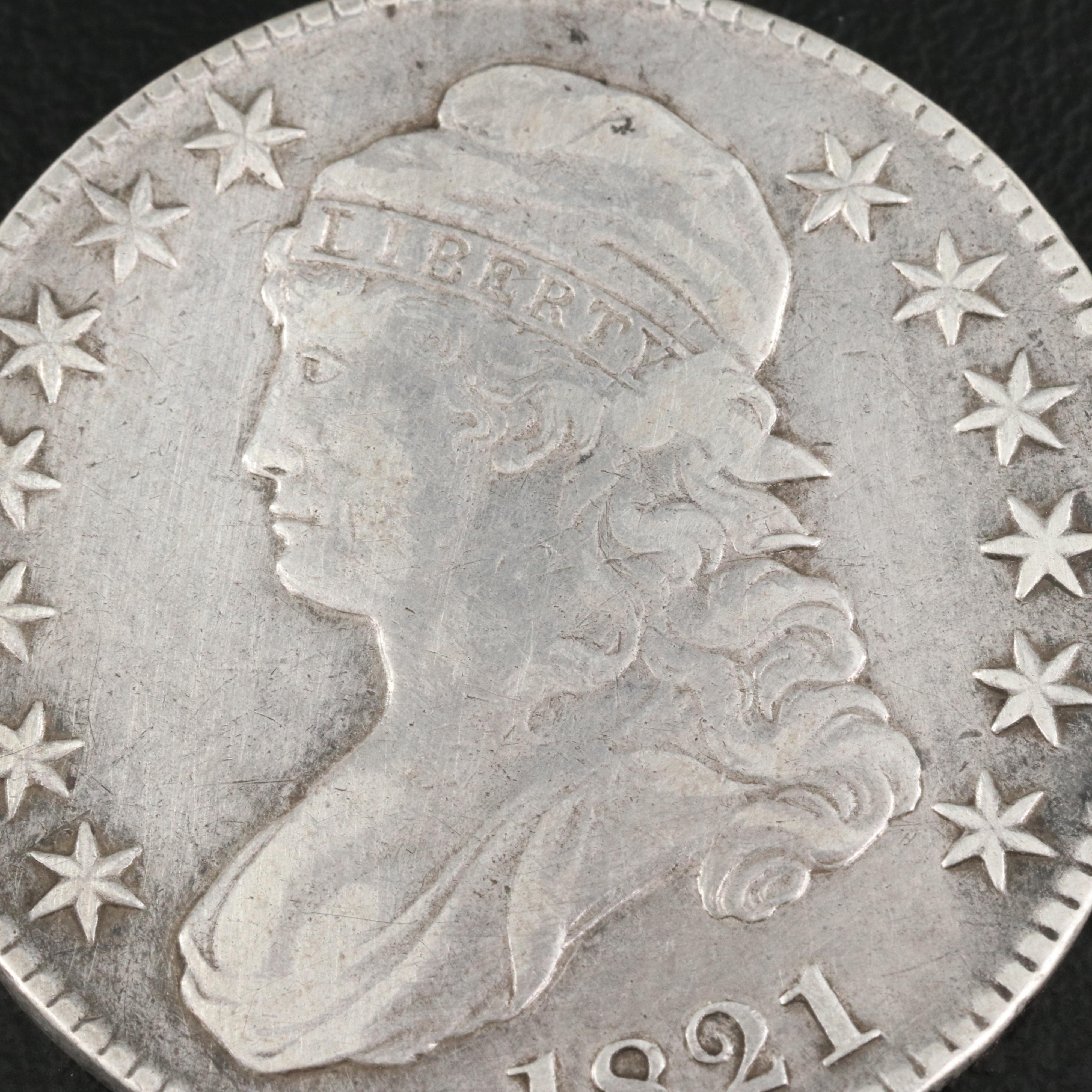 1821 Capped Bust Silver Half Dollar