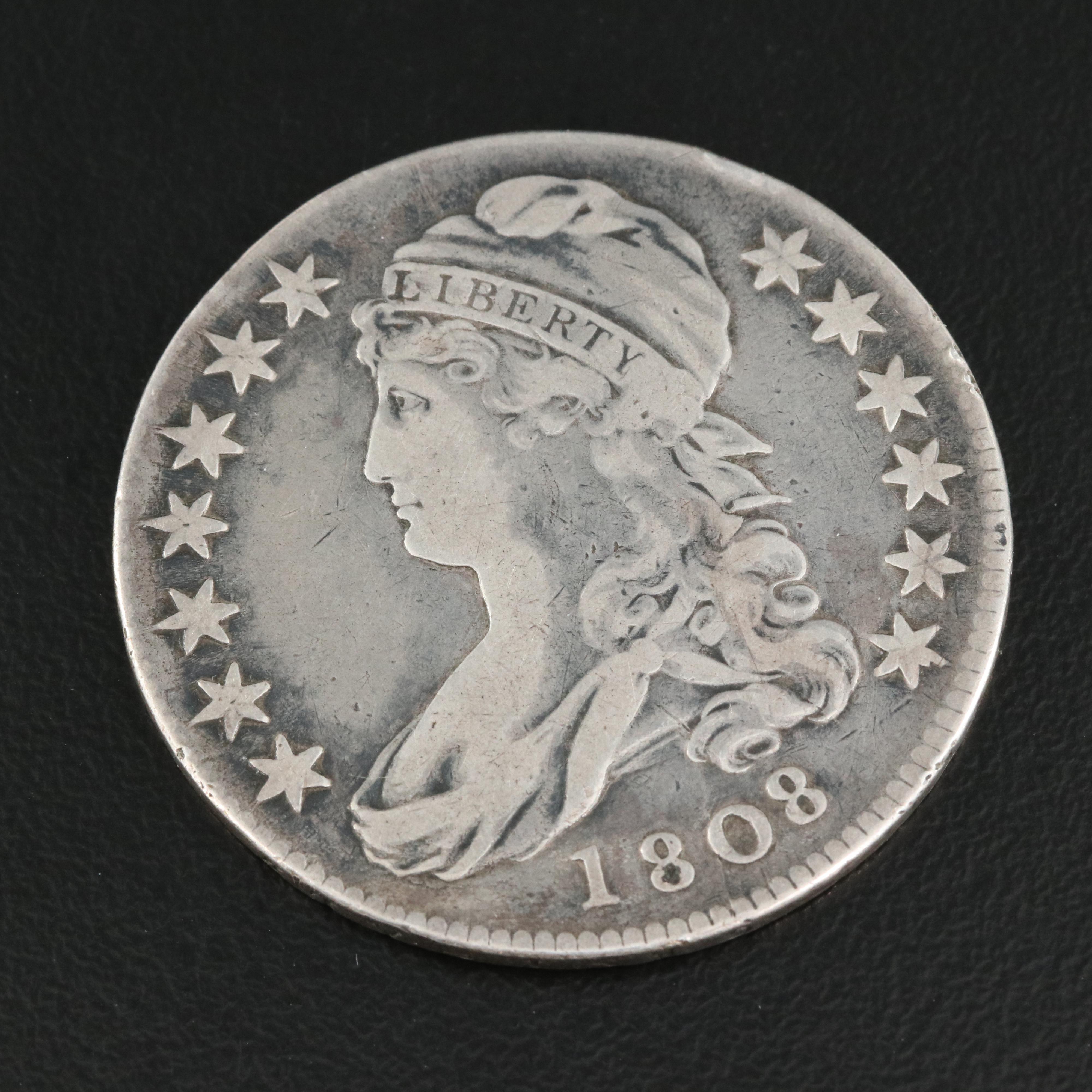 1808 Capped Bust Silver Half Dollar