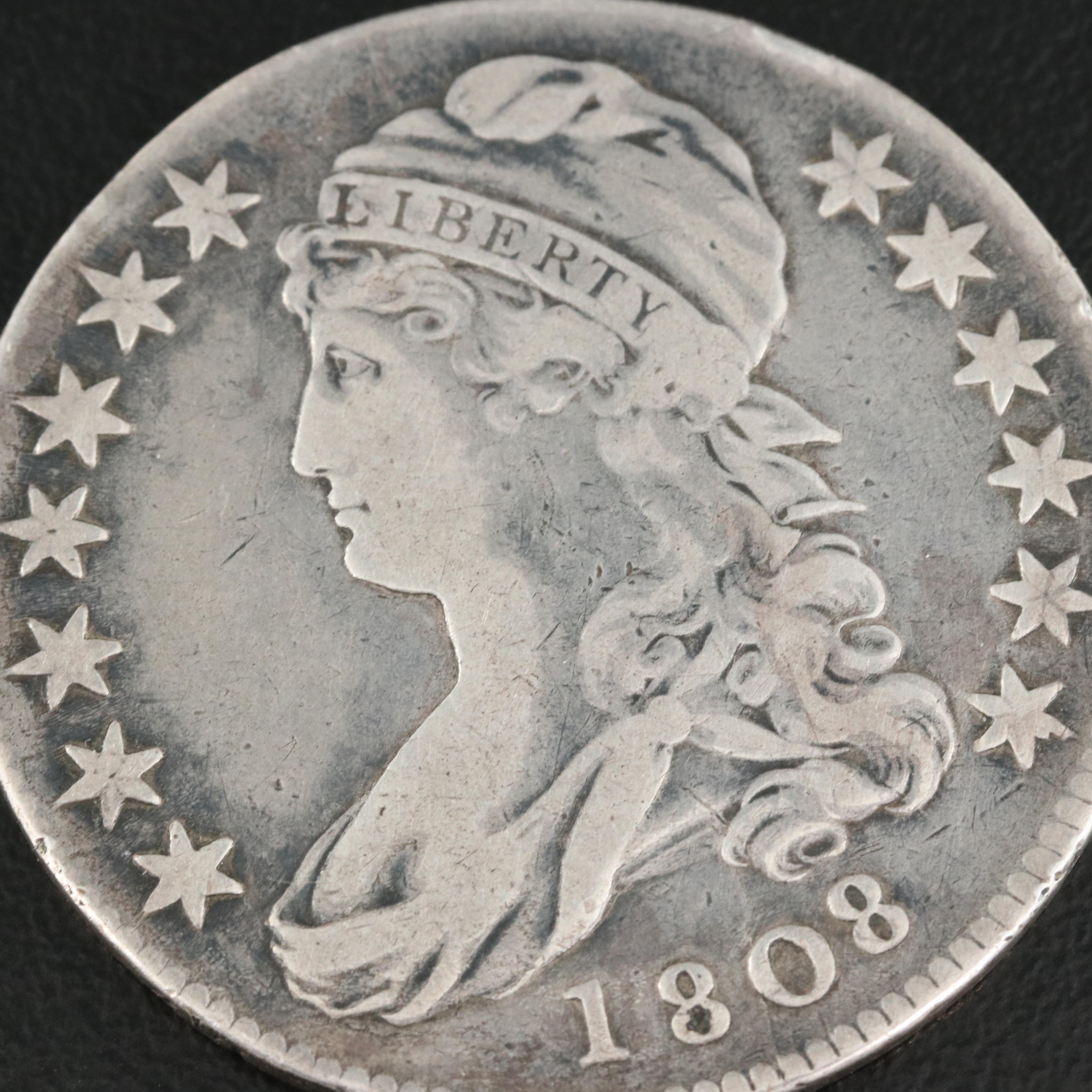 1808 Capped Bust Silver Half Dollar