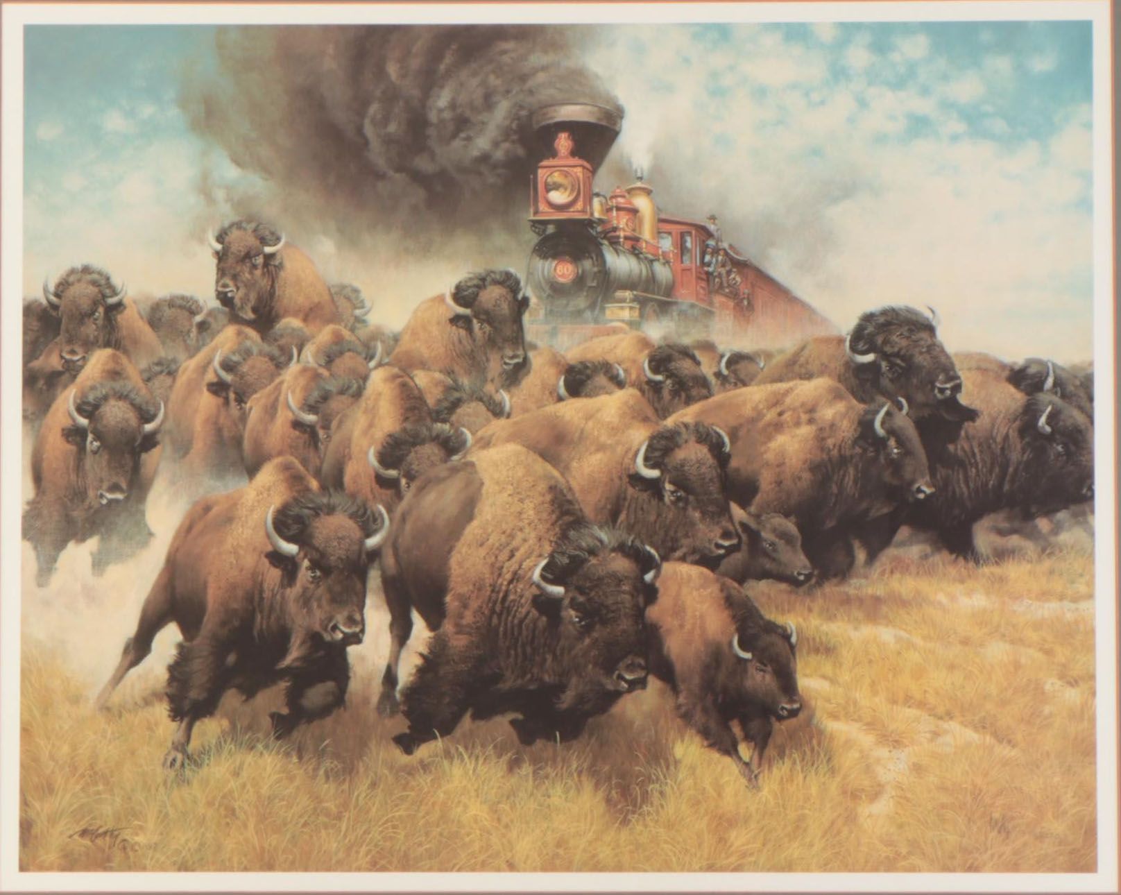 Frank McCarthy Offset Lithograph "The Coming of the Iron Horse"