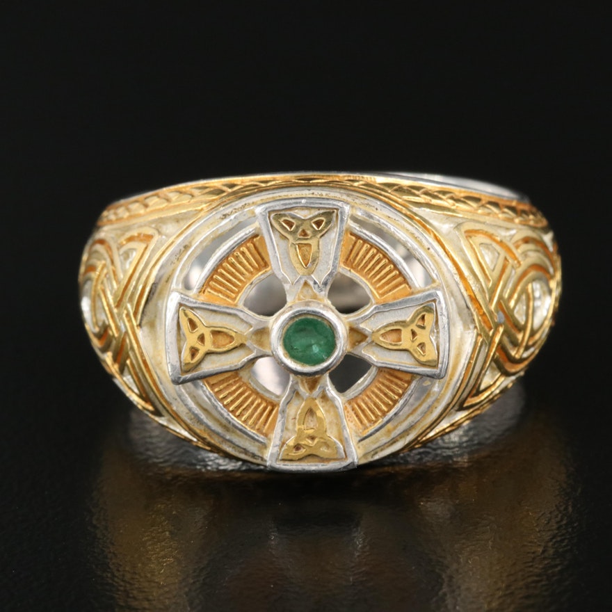 Franklin Mint "Power of the Emerald Isle" Emerald Ring