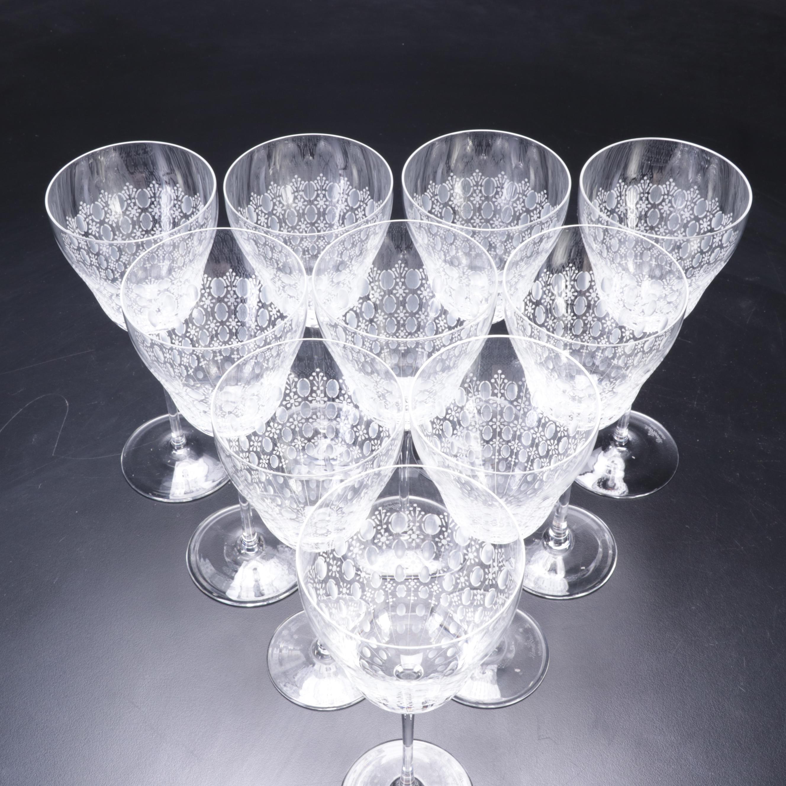 Rosenthal Crystal "Romance" Wine Glasses, Mid to Late 20th Century