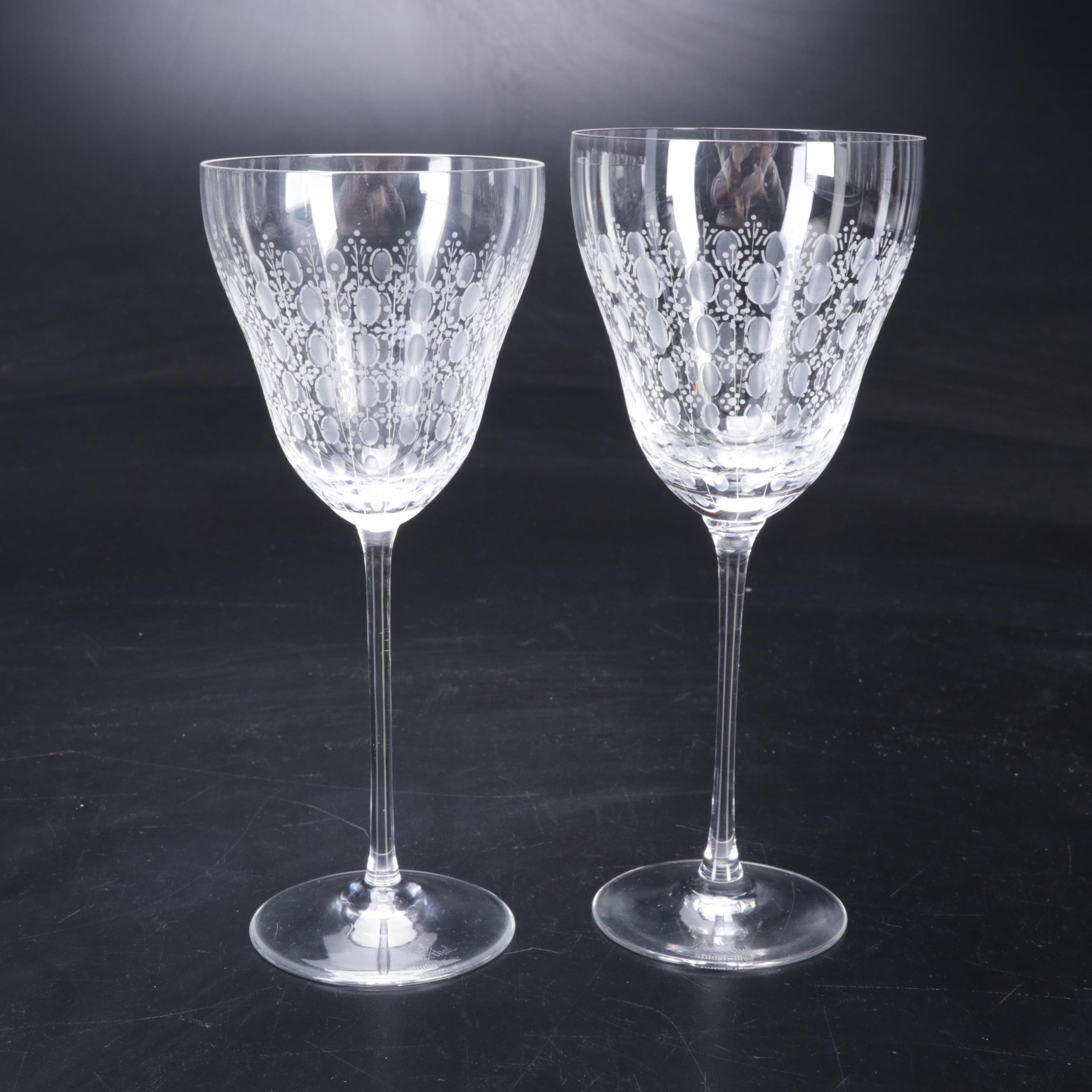 Rosenthal Crystal "Romance" Wine Glasses, Mid to Late 20th Century
