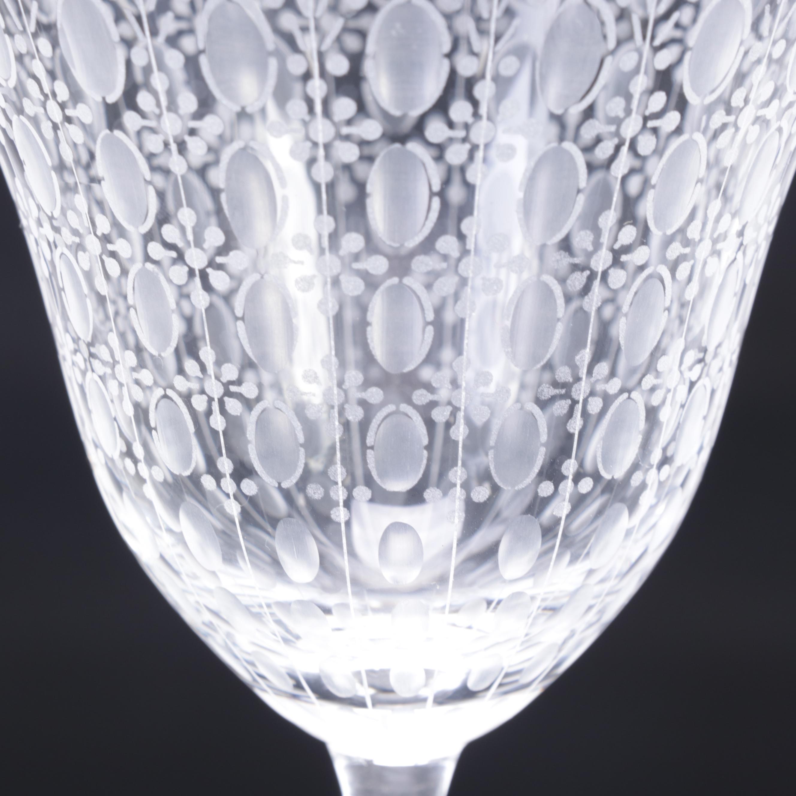 Rosenthal Crystal "Romance" Wine Glasses, Mid to Late 20th Century