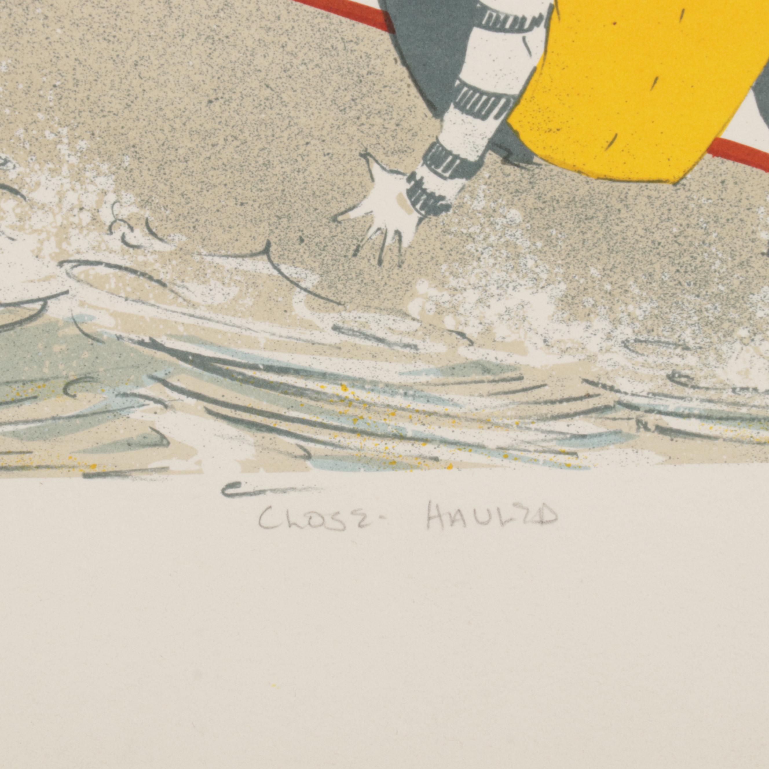 Elizabeth Schippert Maritime Color Lithographs of Yachts, Late 20th Century