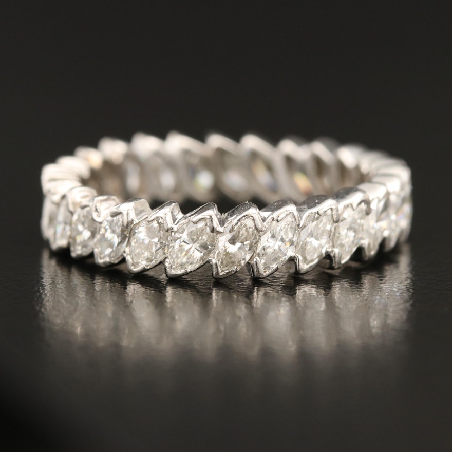 Platinum 4.10 CTW Diamond Eternity Band