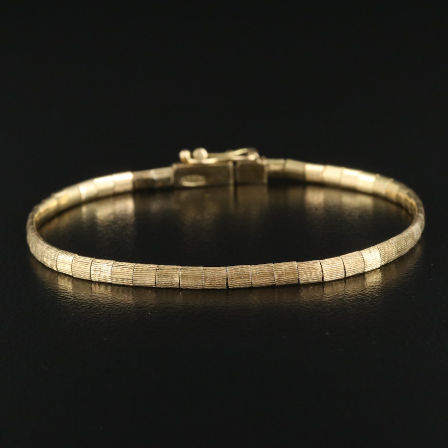 18K Textured Bracelet