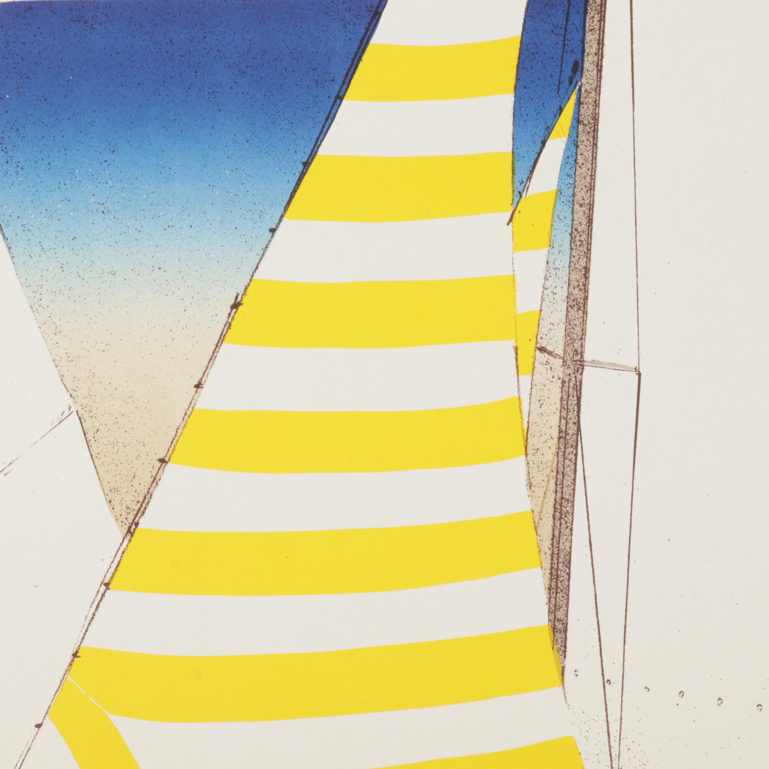 Elizabeth Schippert Yachting Color Lithographs, Late 20th Century
