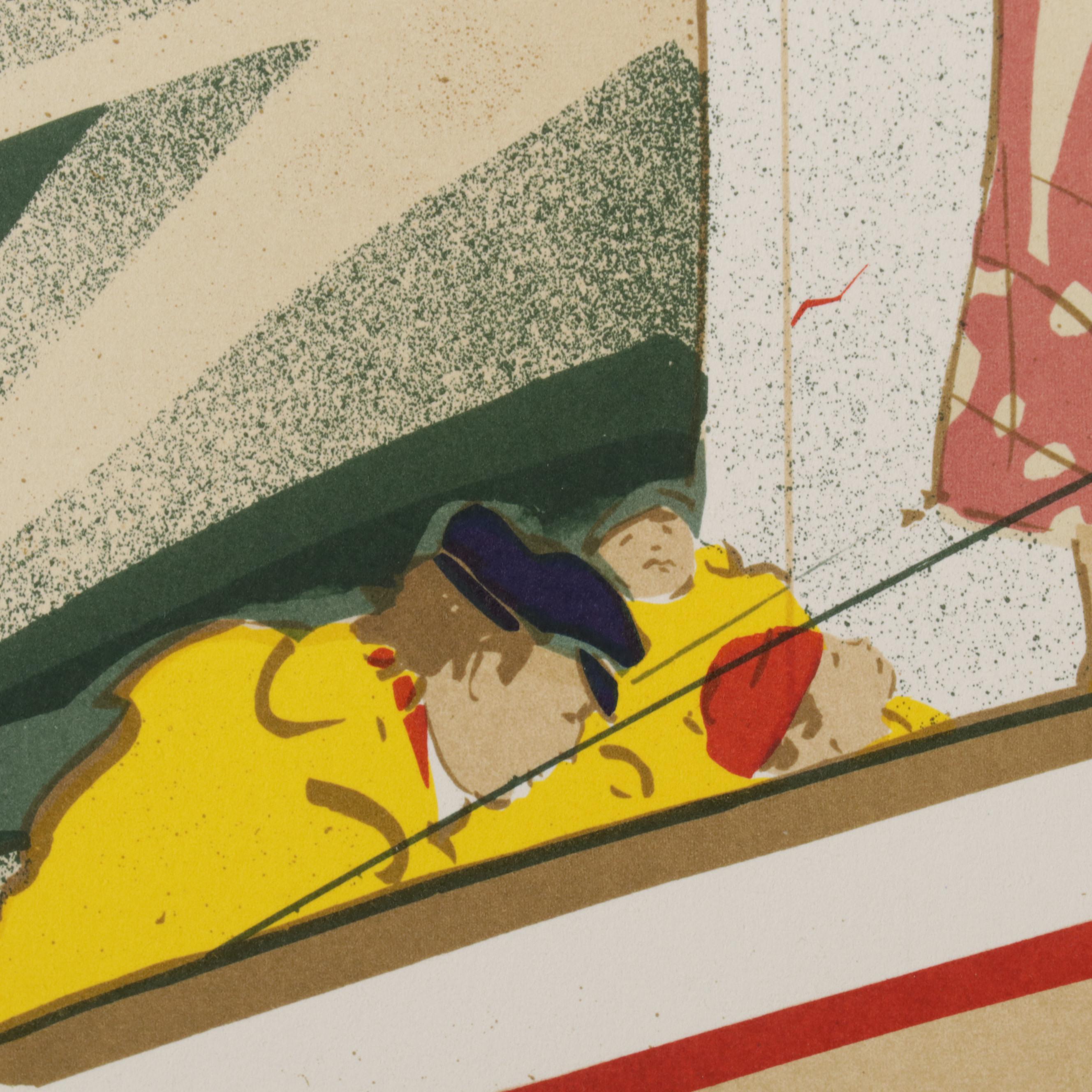 Elizabeth Schippert Yachting Color Lithographs, Late 20th Century