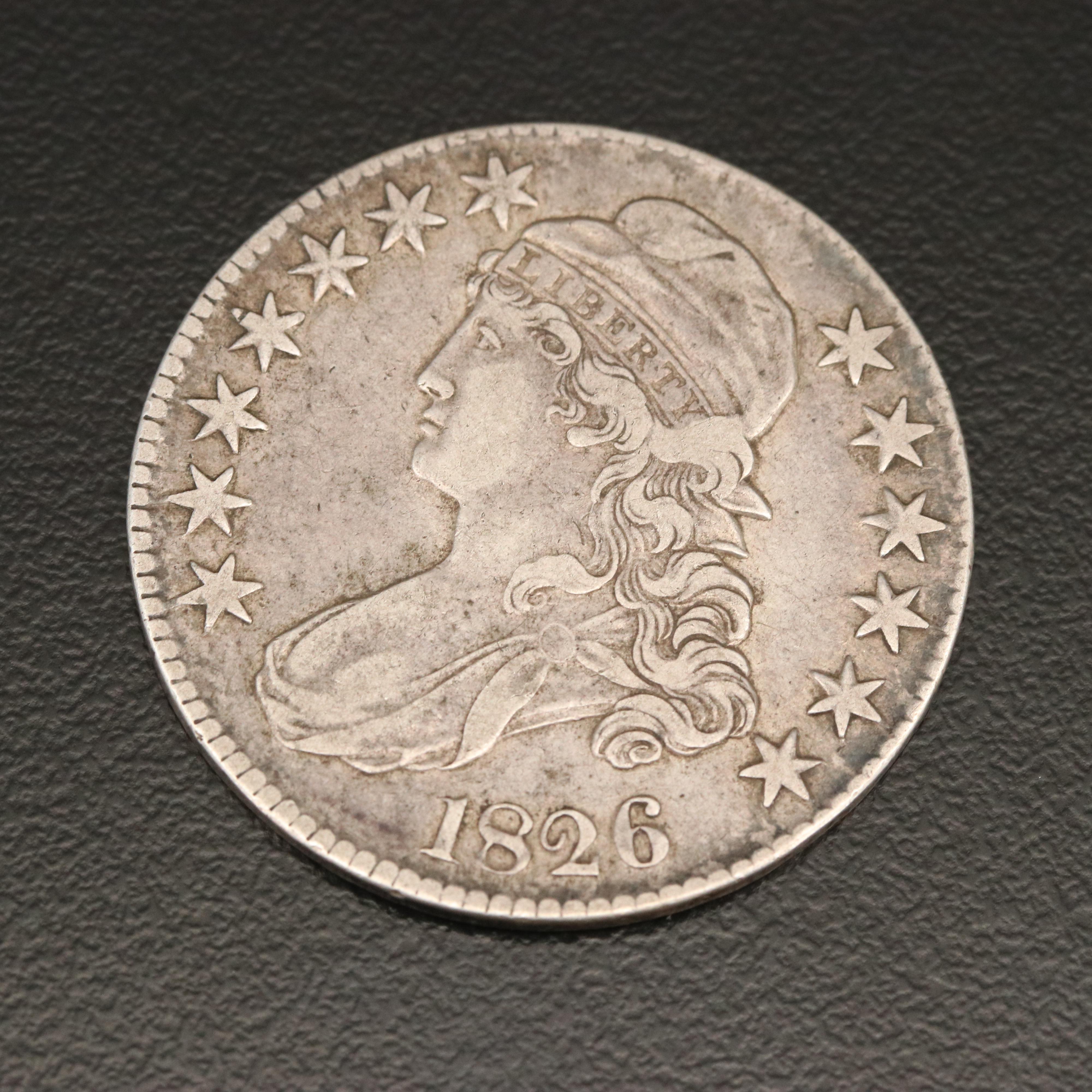 1826 Capped Bust Silver Half Dollar