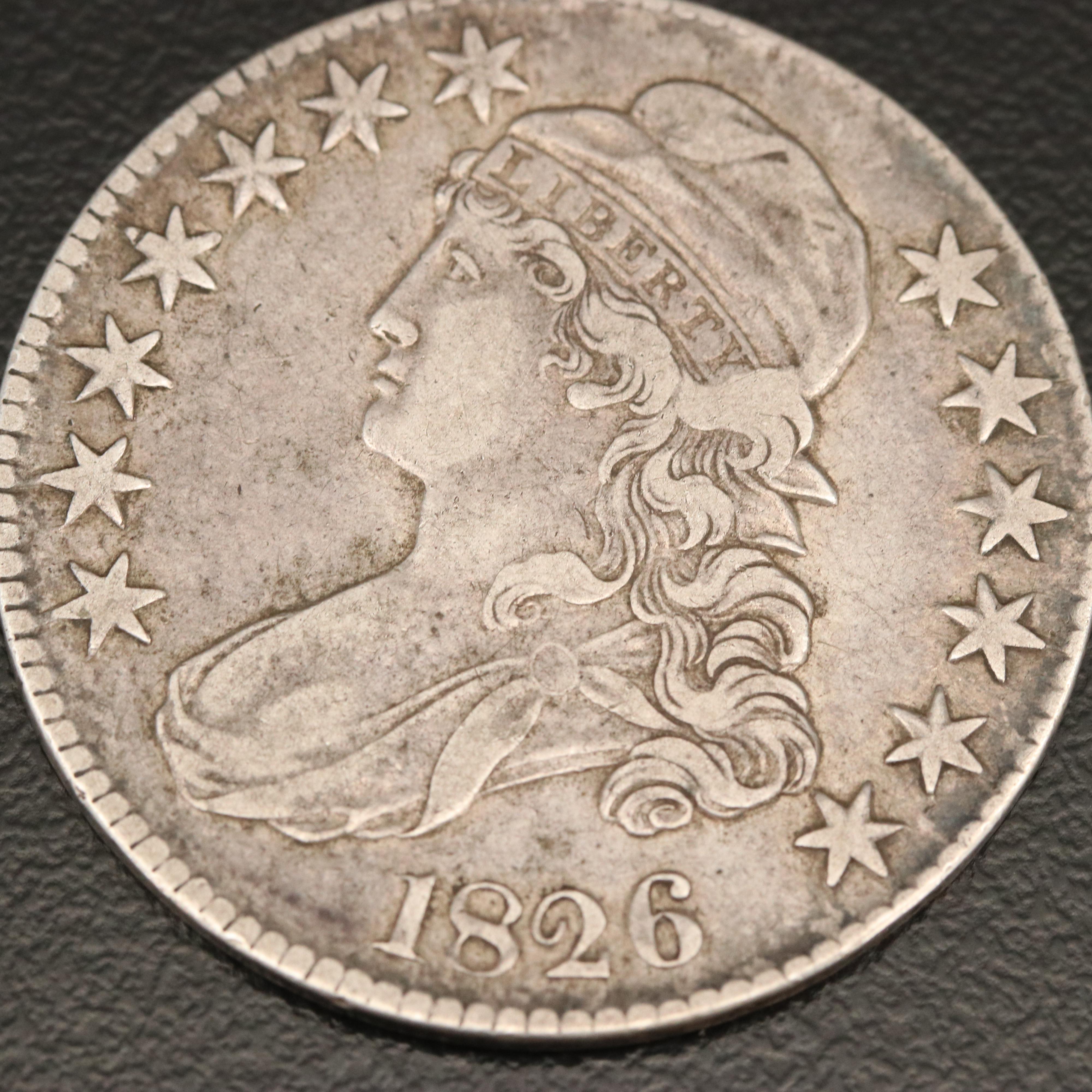 1826 Capped Bust Silver Half Dollar