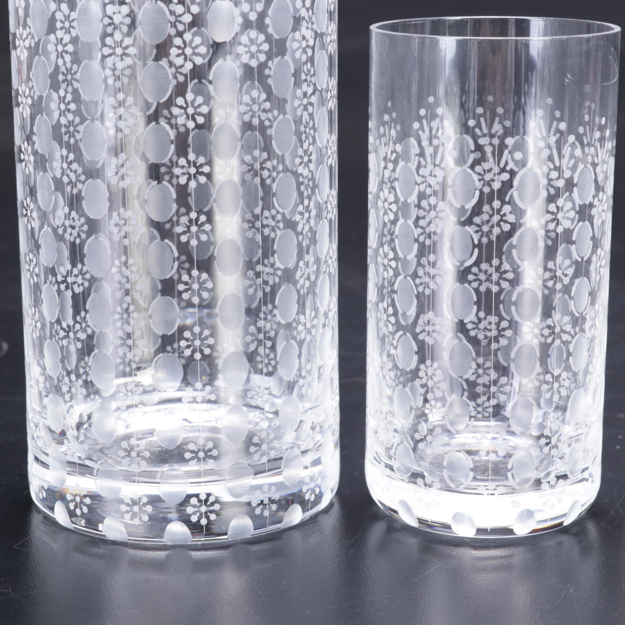 Rosenthal Crystal "Romance" Old Fashioned, Highball, and Other Cocktail Glasses