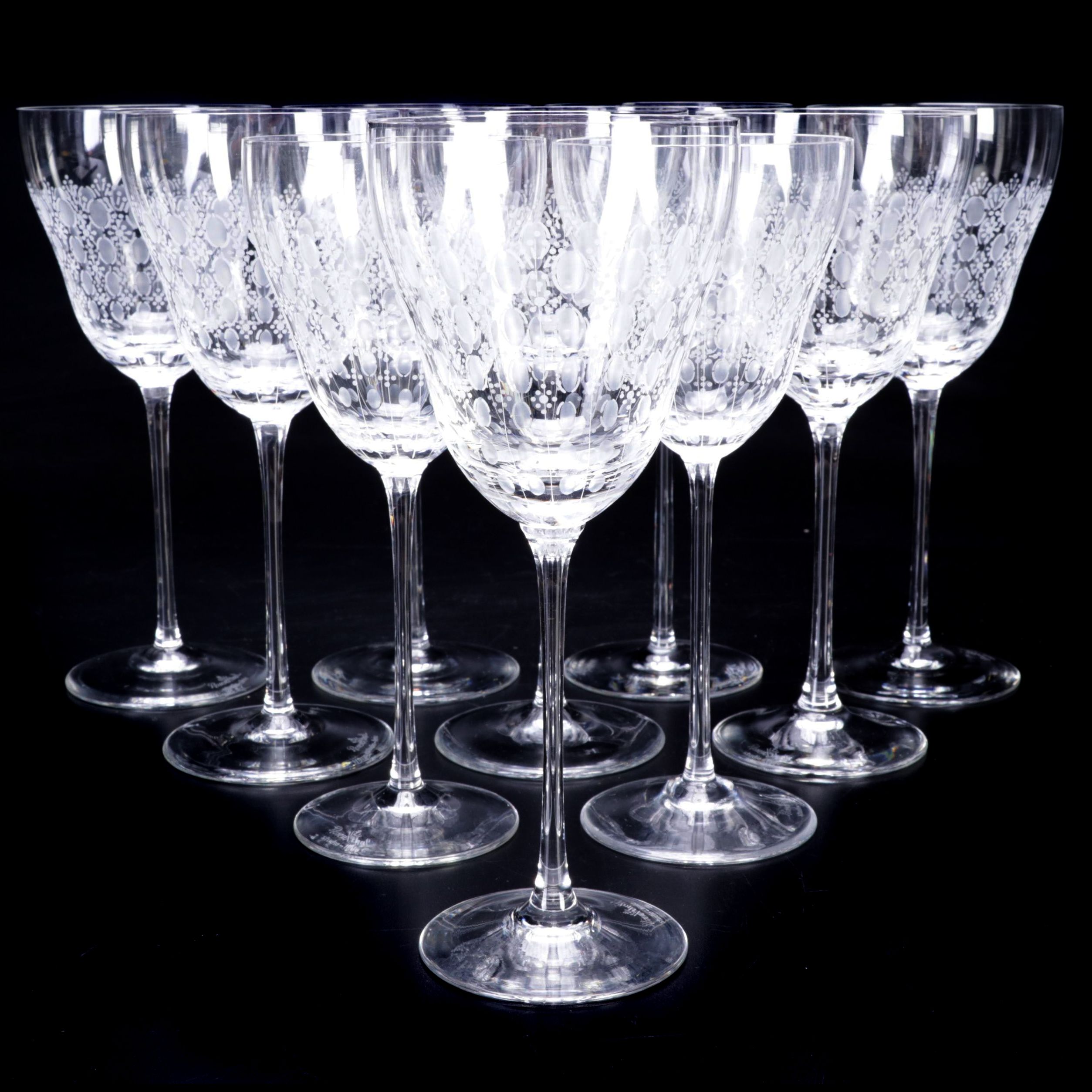 Rosenthal Crystal "Romance" Wine Glasses, Mid to Late 20th Century