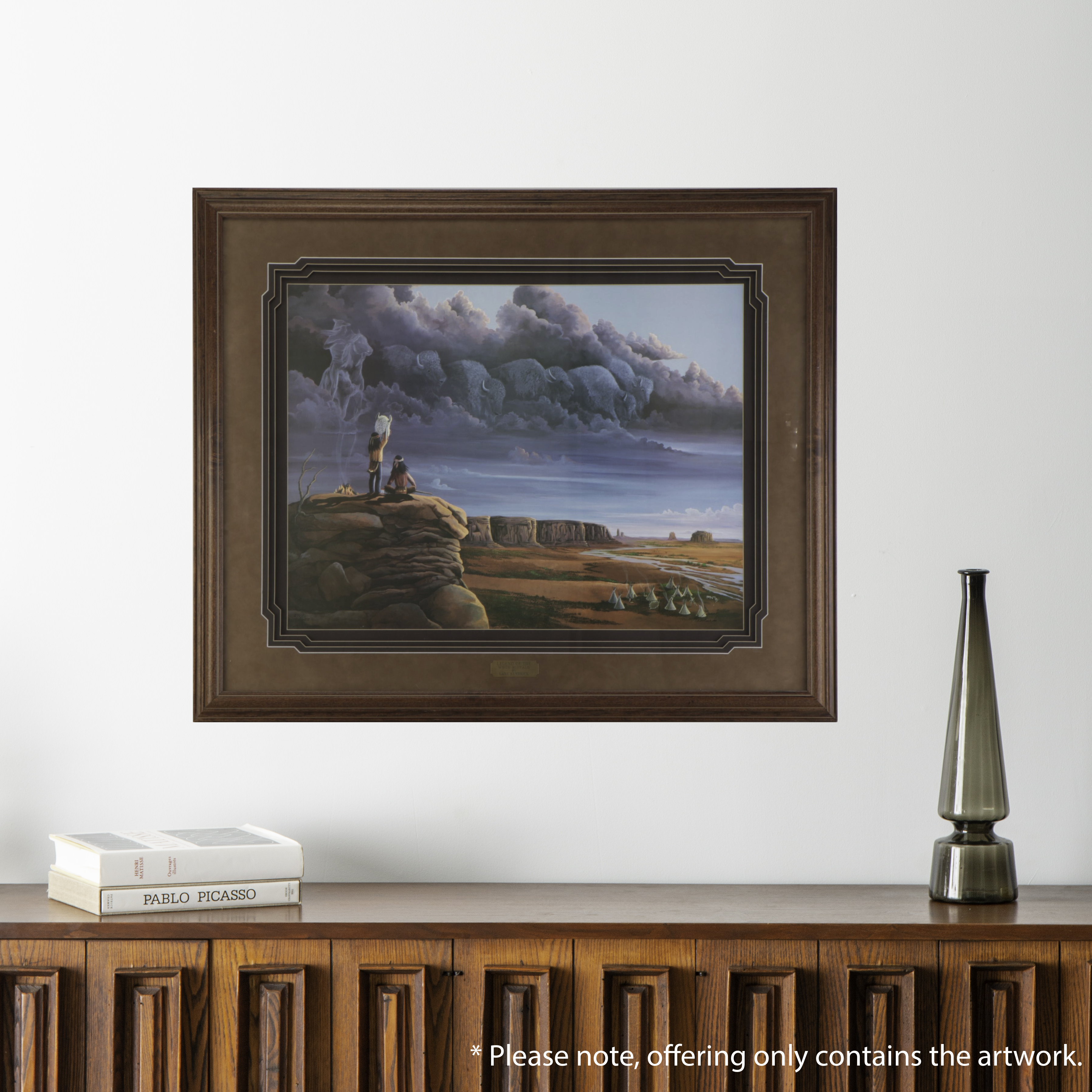 Lane Kendrick Offset Lithograph "Legend of the White Buffalo"