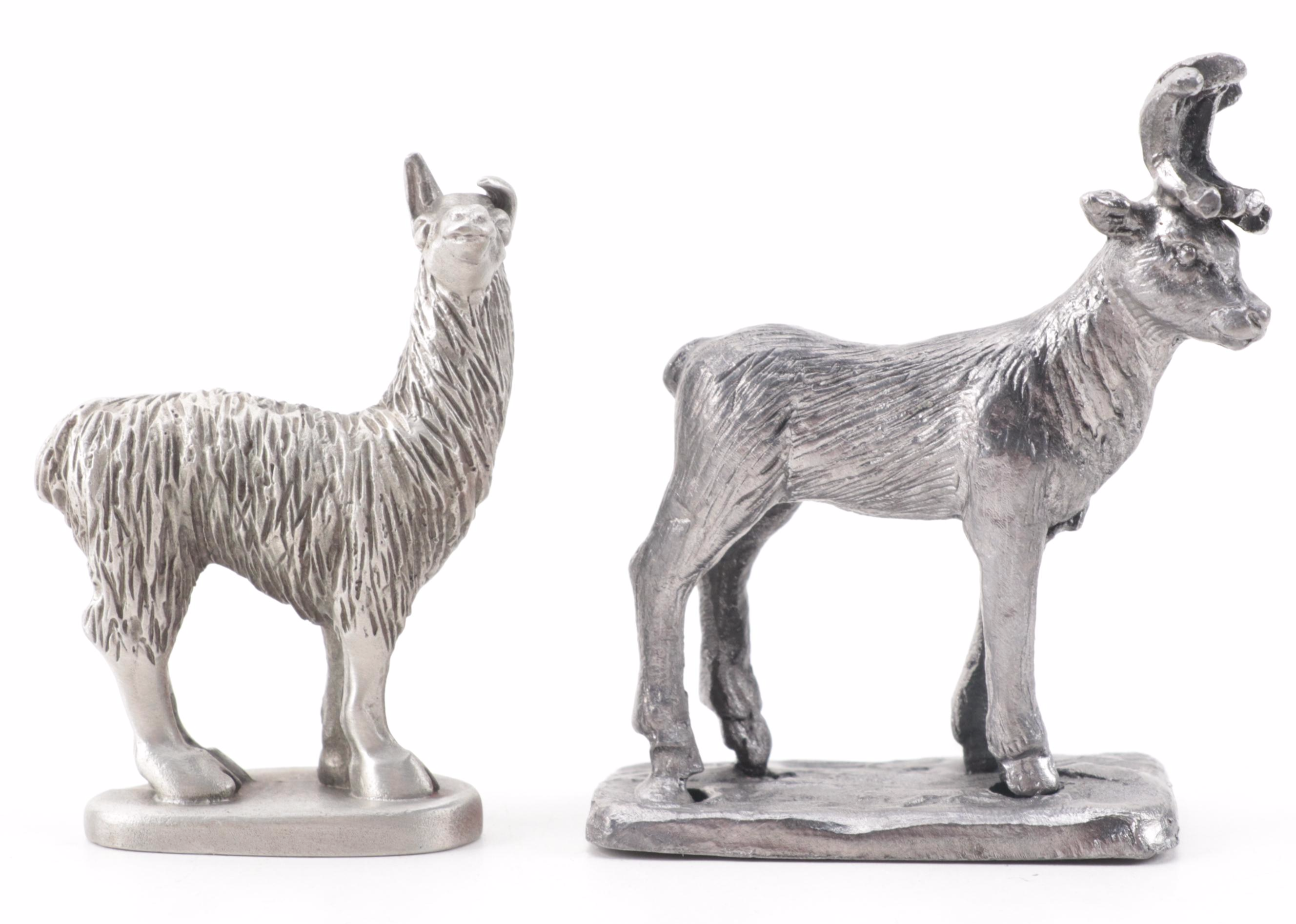 Hudson and Other Pewter Animal Figurines