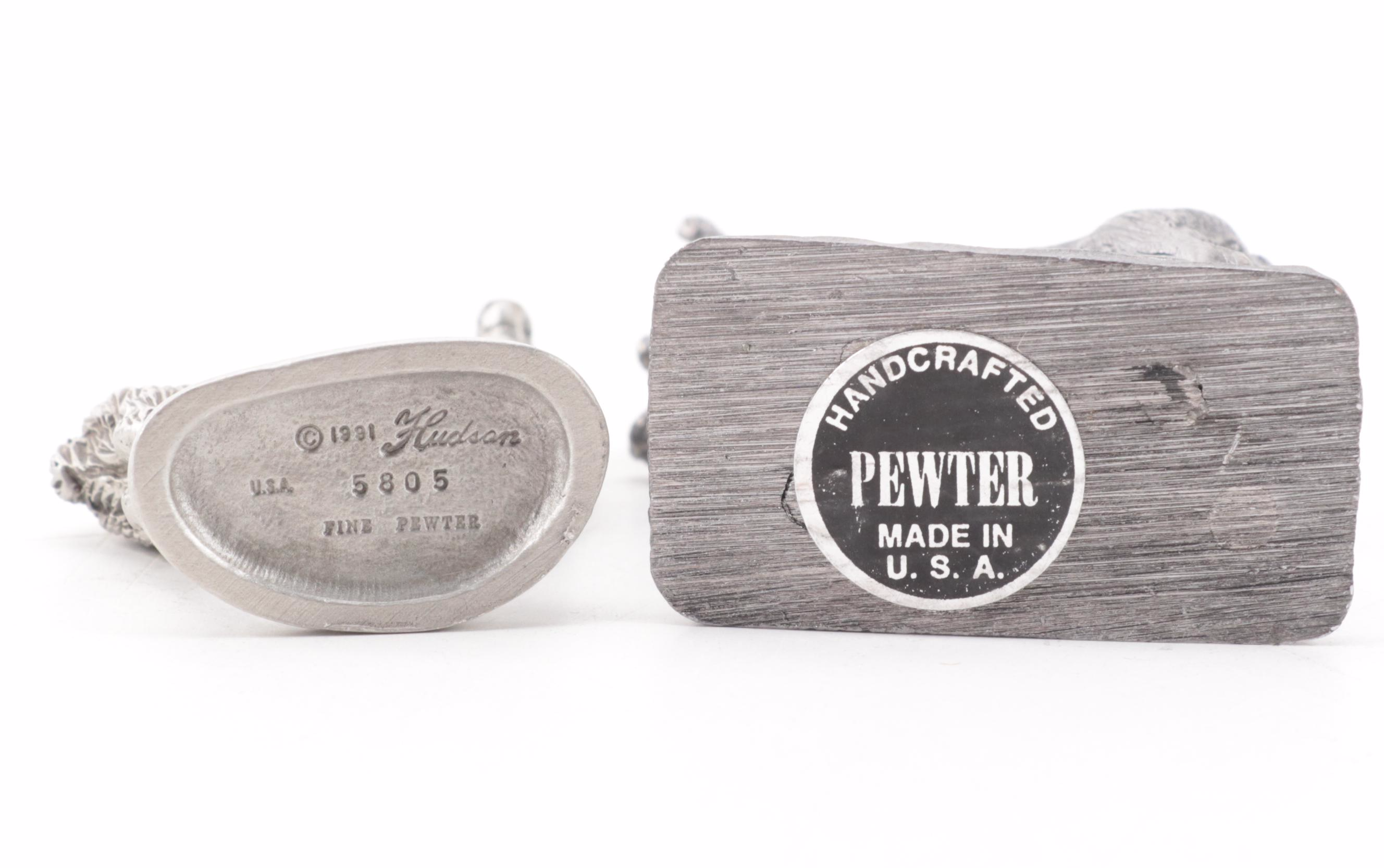 Hudson and Other Pewter Animal Figurines