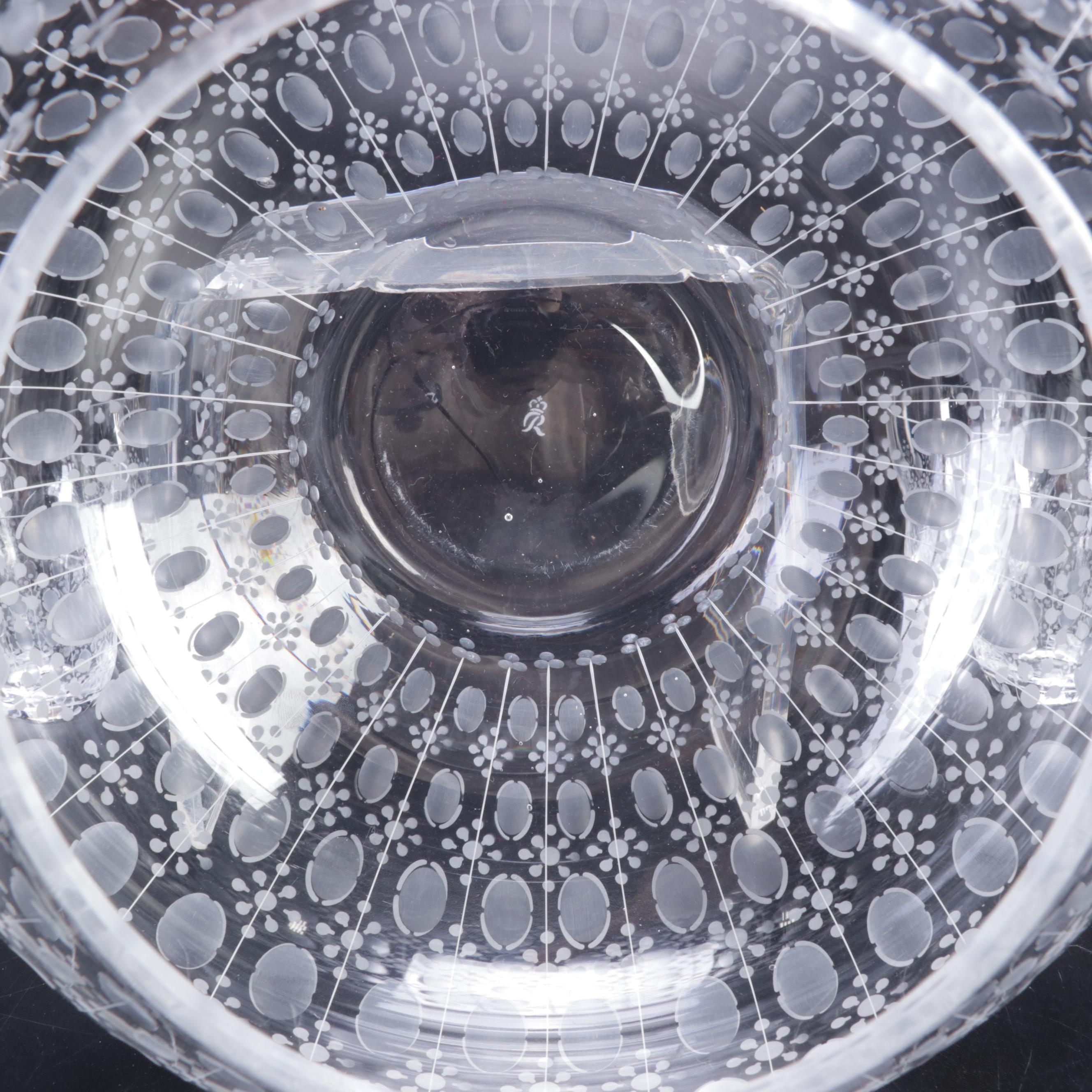 Rosenthal Crystal "Romance" Punch Bowl and Punch Cups