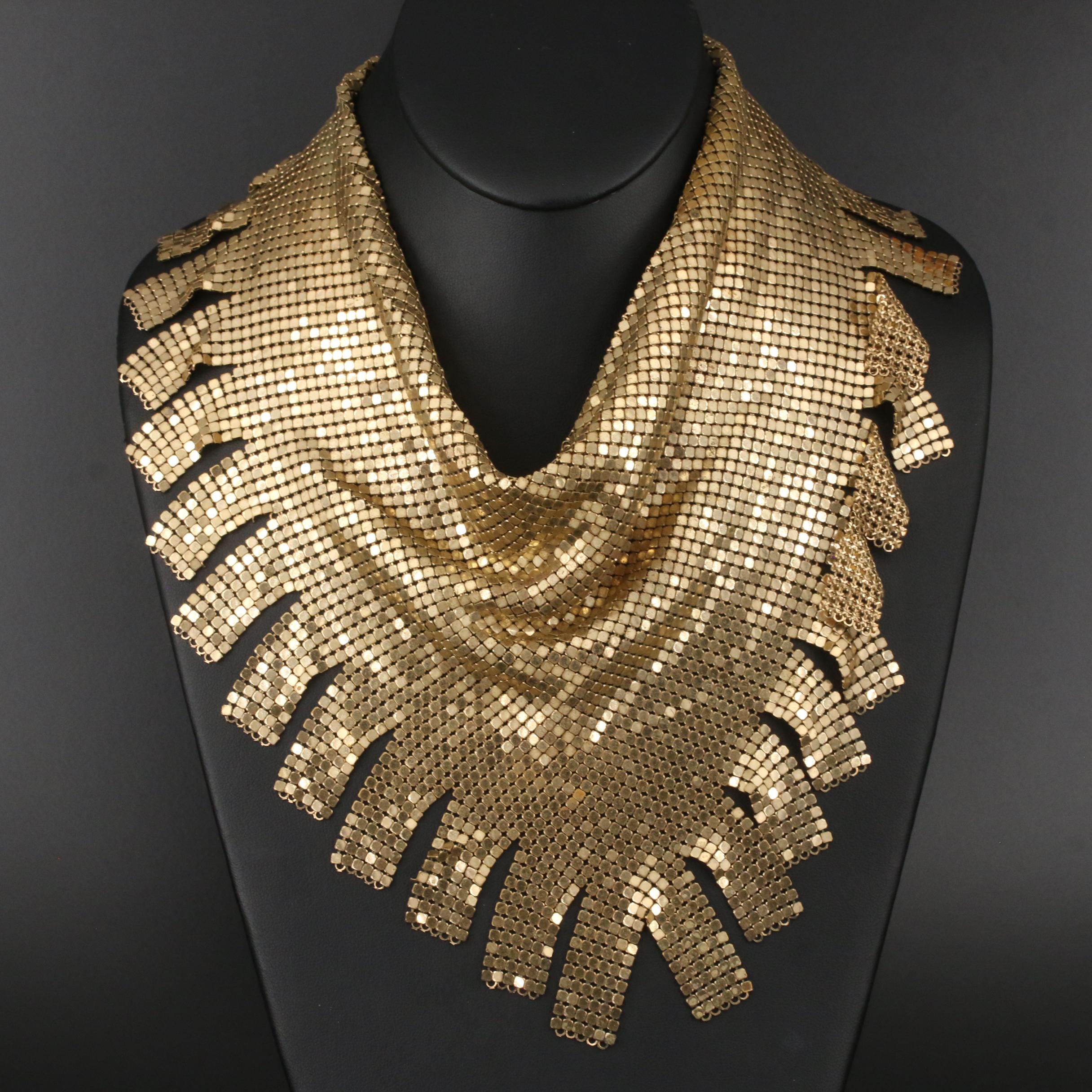 Rau Fastener Co. Mesh Scarf Bib Necklace