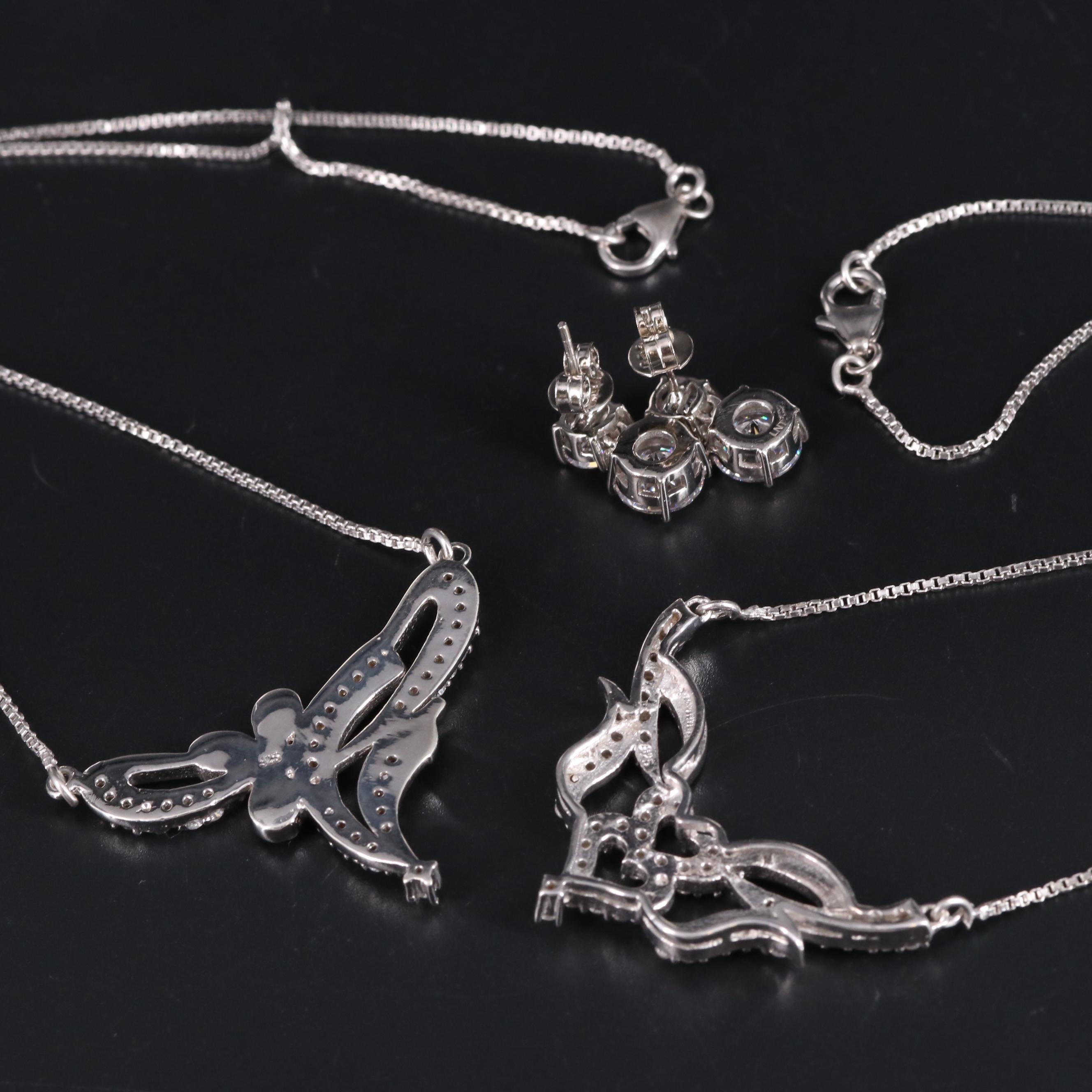 Sterling Silver Jewelry Assortment Including Gemstones