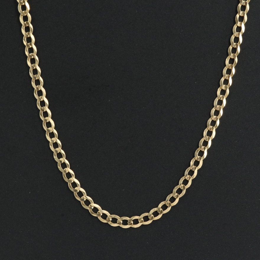 14K Curb Link Chain Necklace