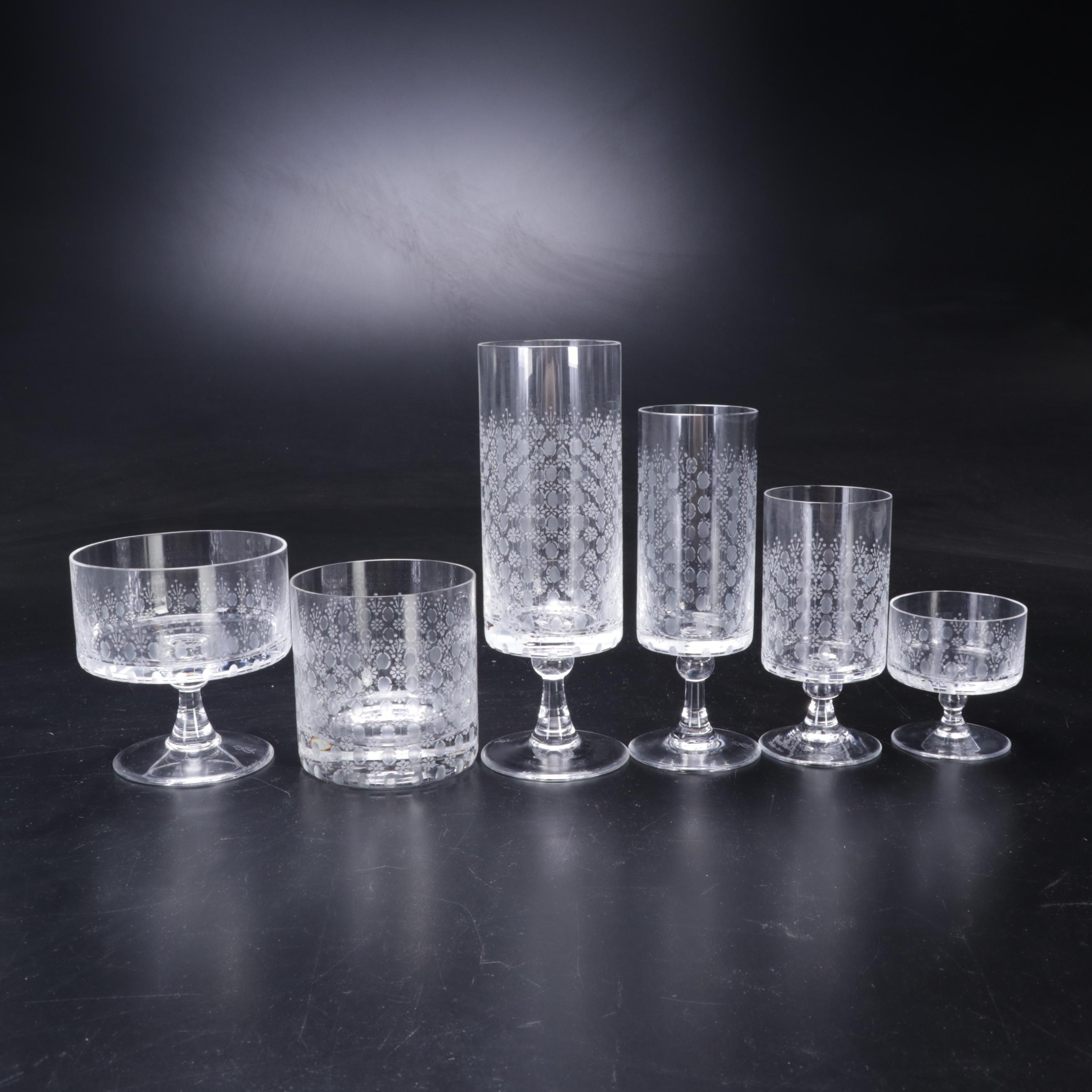 Rosenthal Crystal "Motif" Old Fashioned Glasses and Stemware, 1963-1994
