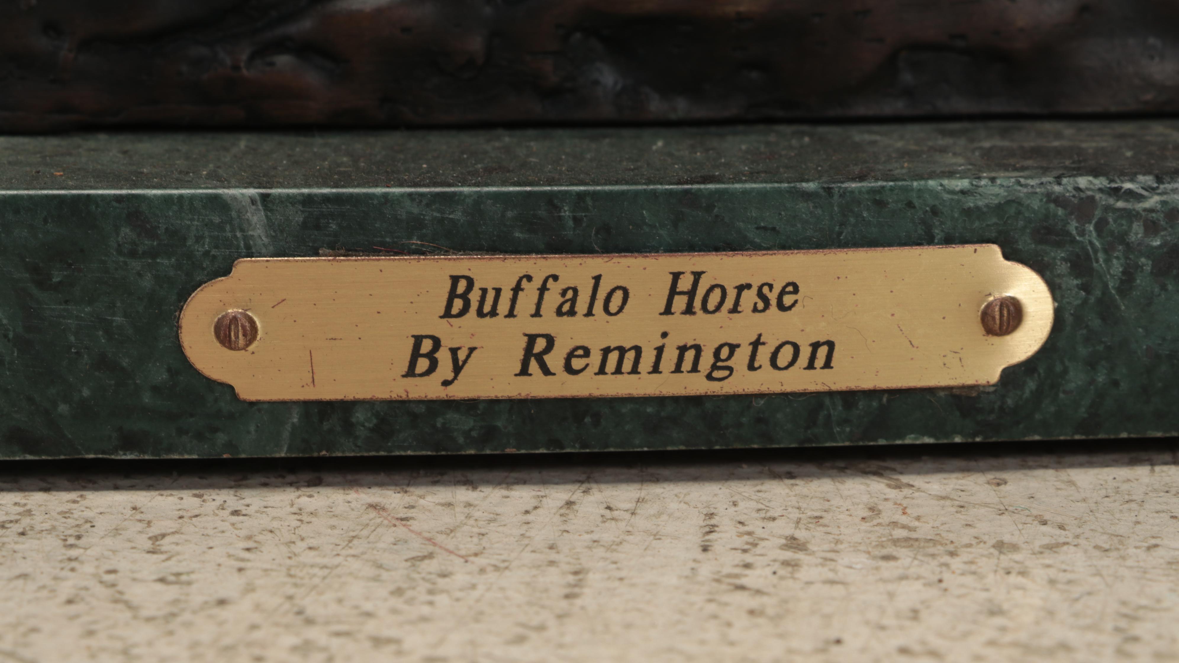 Bronze Sculpture After Frederic Remington "Buffalo Horse"