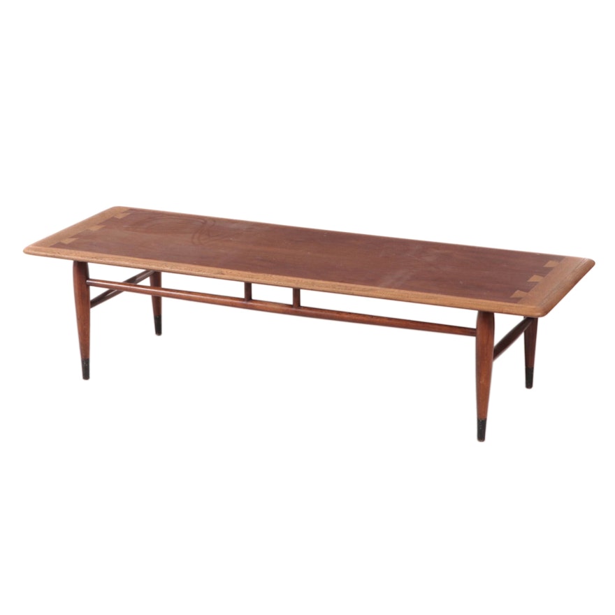 Andre Bus for Lane Mid Century Modern "Acclaim" Walnut and Ash Coffee Table