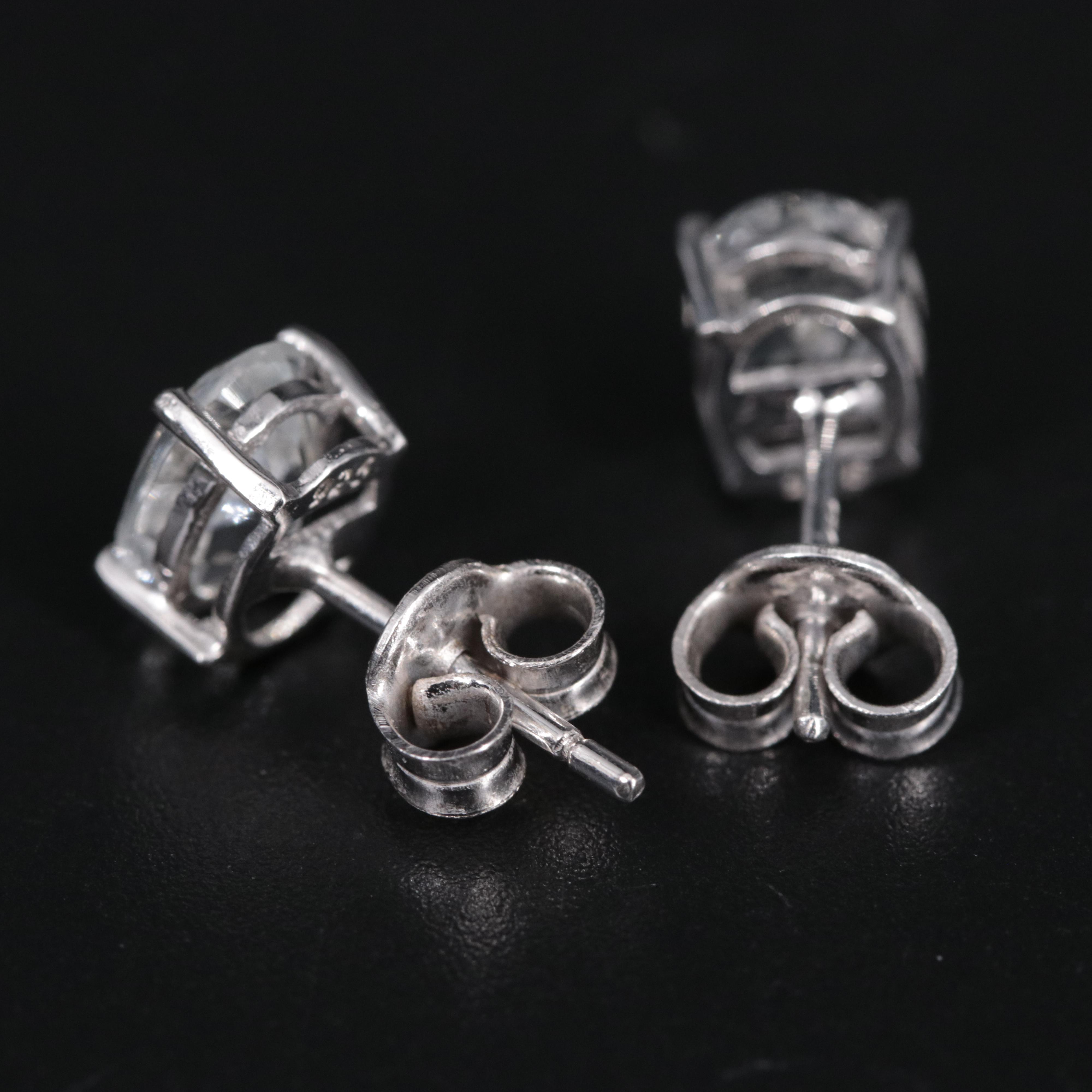 Sterling Silver Gemstone Stud Earrings