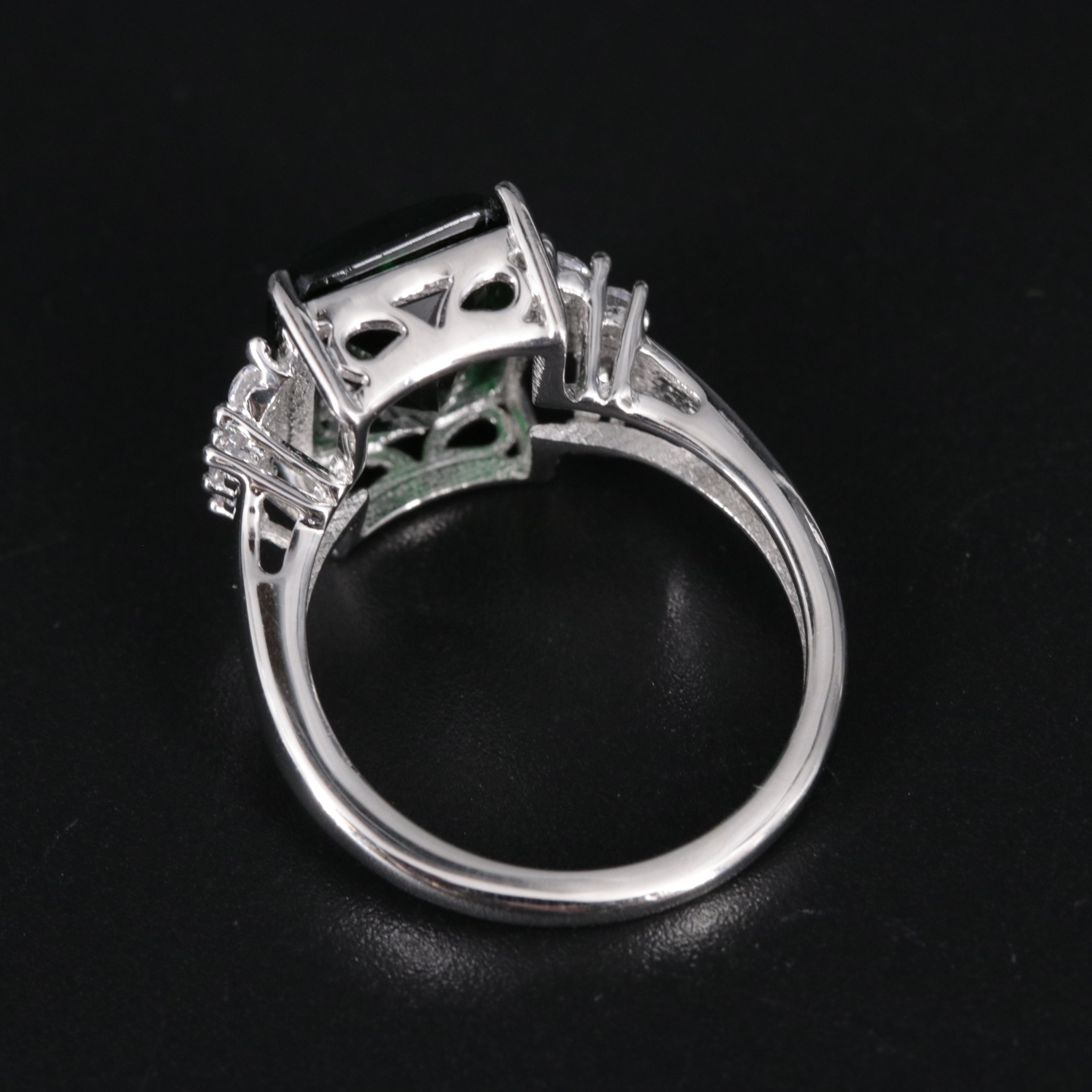 Sterling Emerald Ring