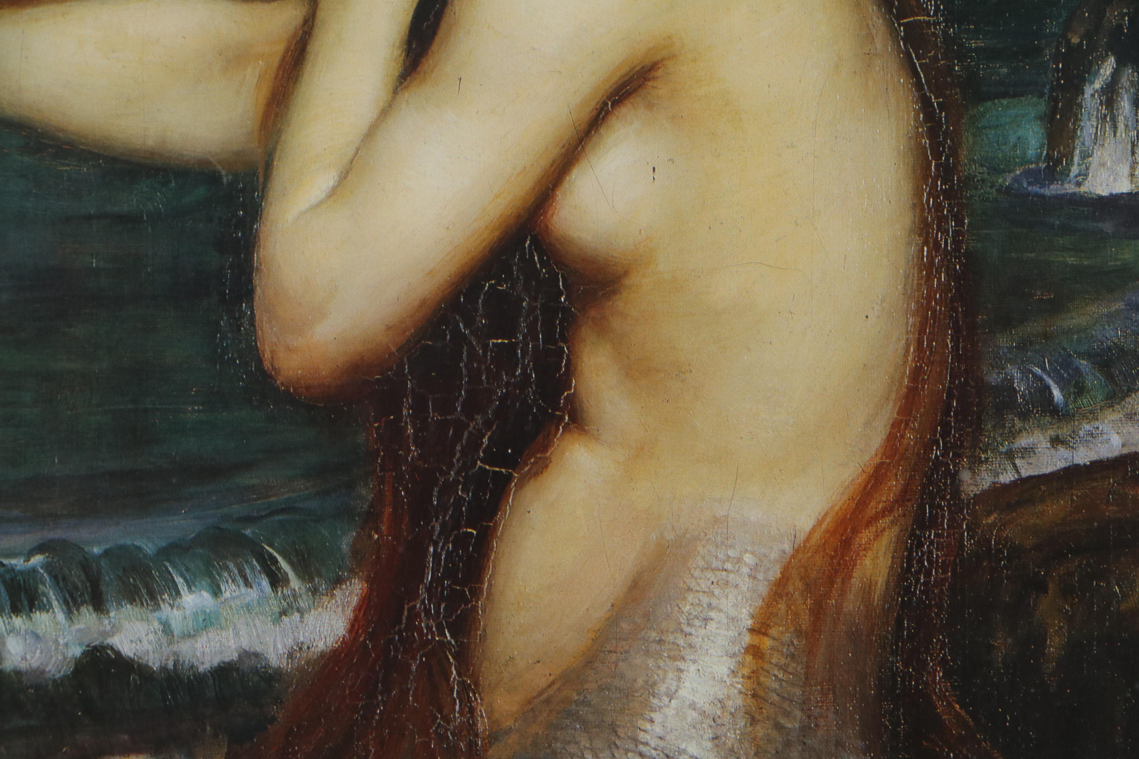 Offset Lithograph After John William Waterhouse "A Mermaid," Late 20th Century